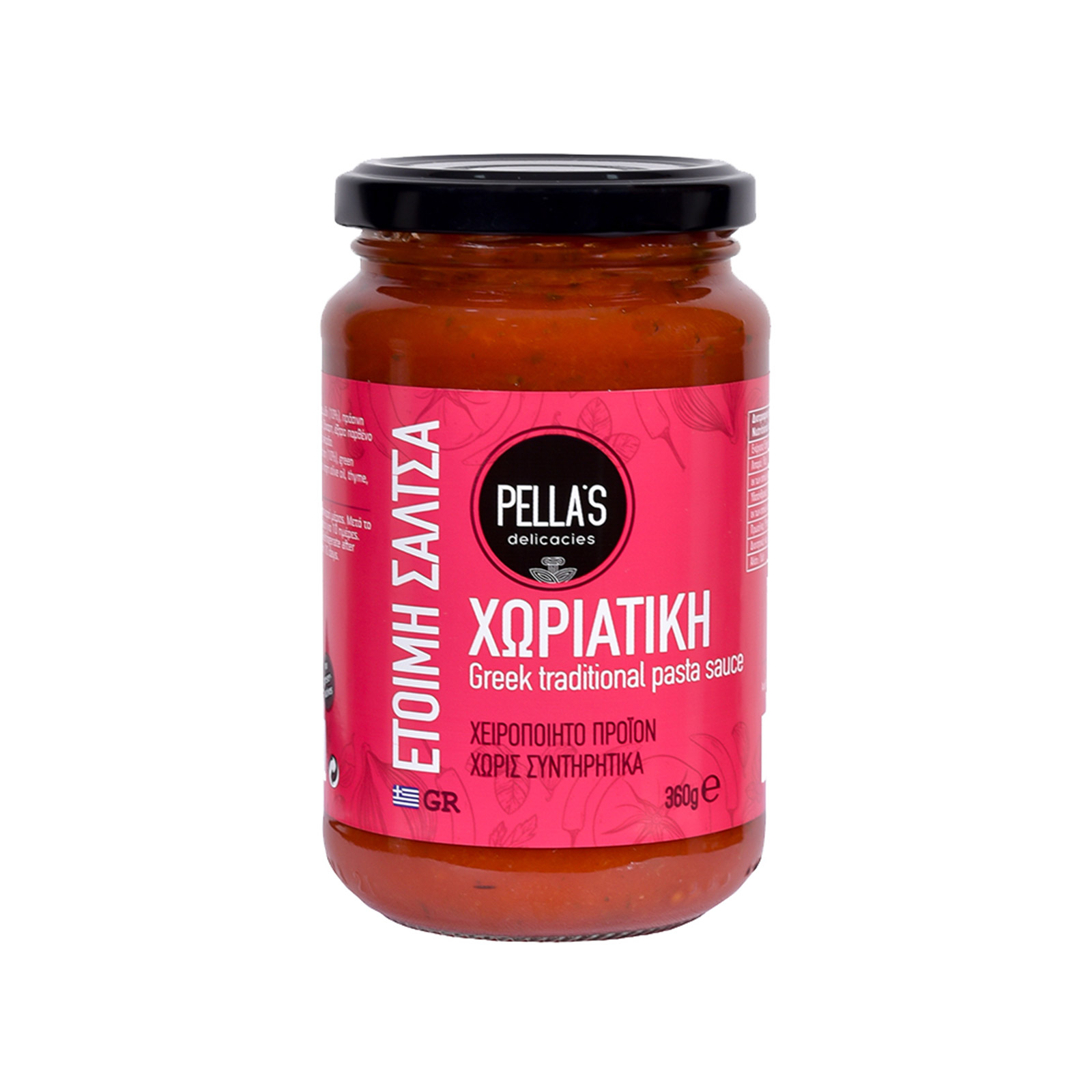 Pella's Delicacies σάλτσα έτοιμη χωριάτικη 360g εικόνα 1