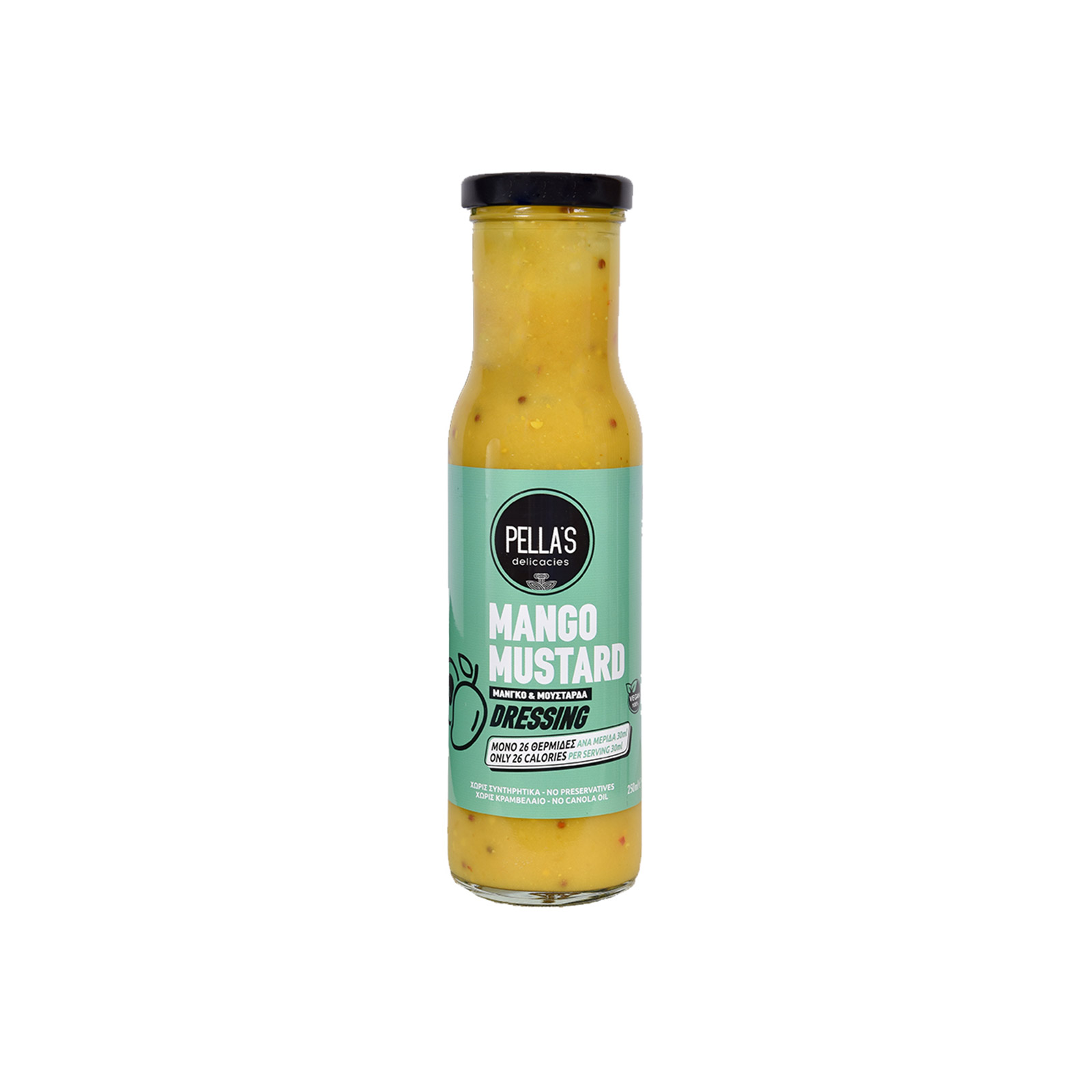 Pella's Delicacies σάλτσα dressing μάνγκο & μουστάρδα 250ml εικόνα 1