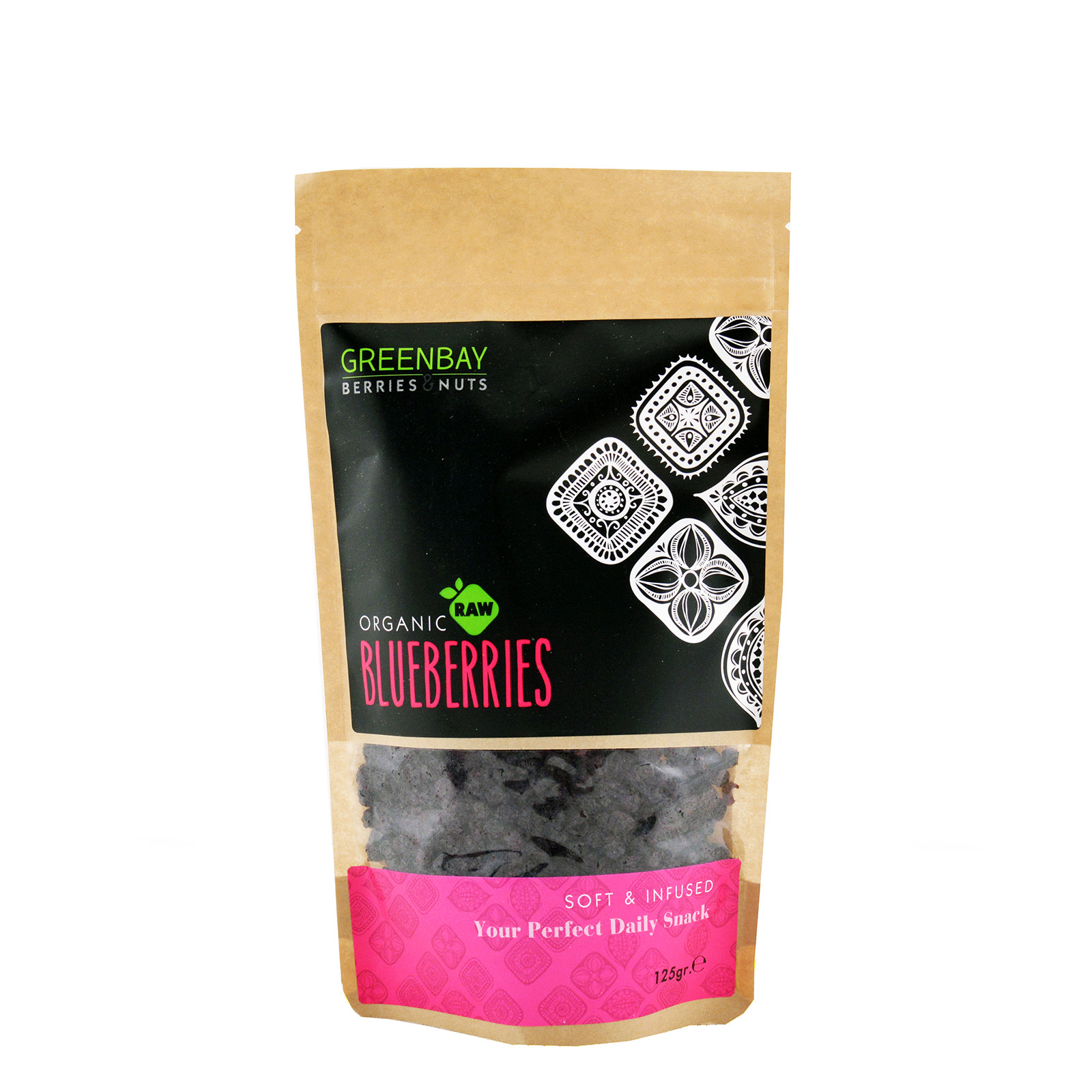 Greenbay Berries & nuts blueberry ωμά φρούτα αποξηραμένα 125g εικόνα 1