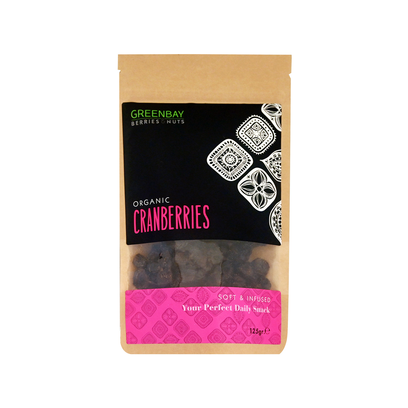 Greenbay Berries & nuts cranberry φρούτα αποξηραμένα 125g εικόνα 1