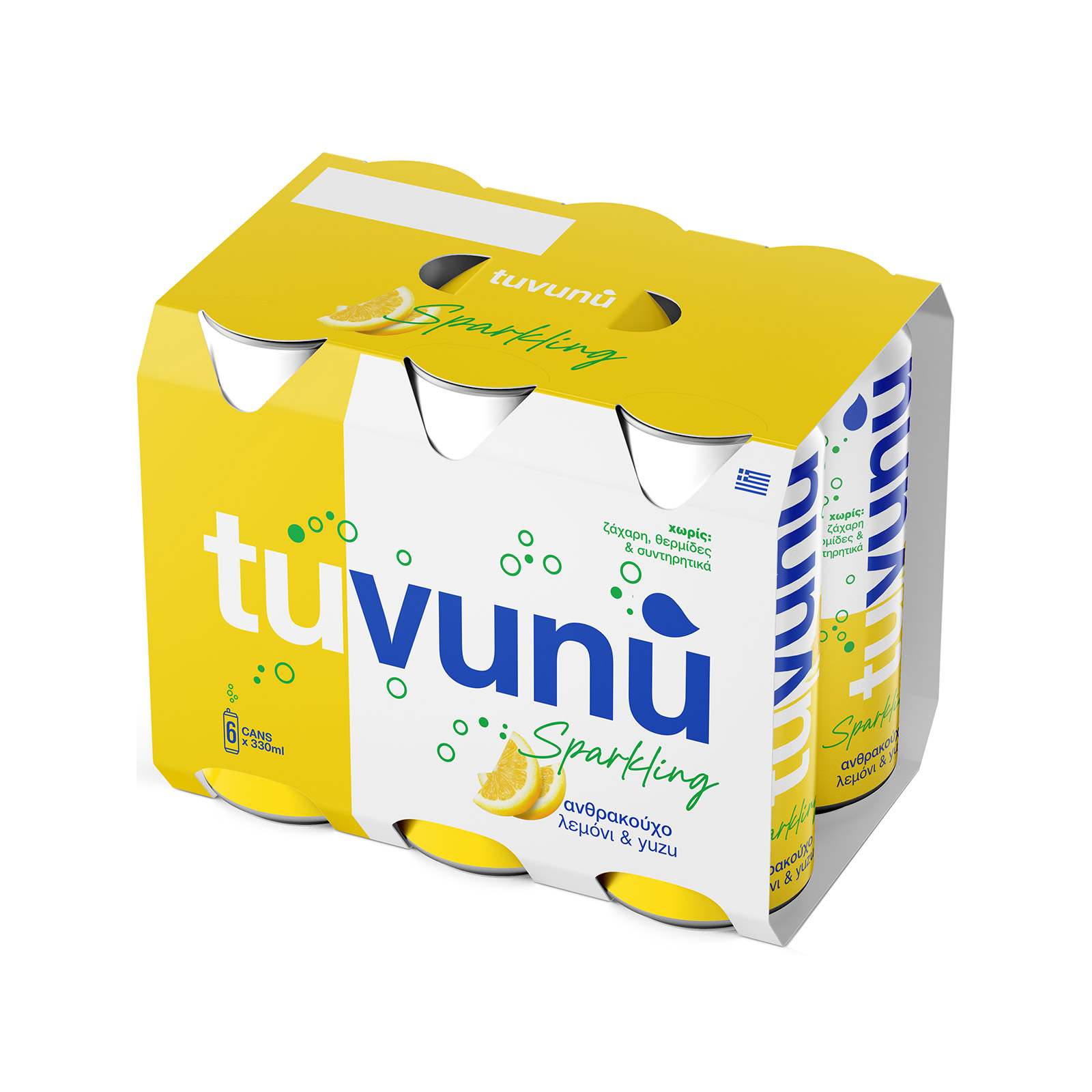 Tuvunu νερό ανθρακούχο λεμόνι & yuzu 6x330ml εικόνα 1