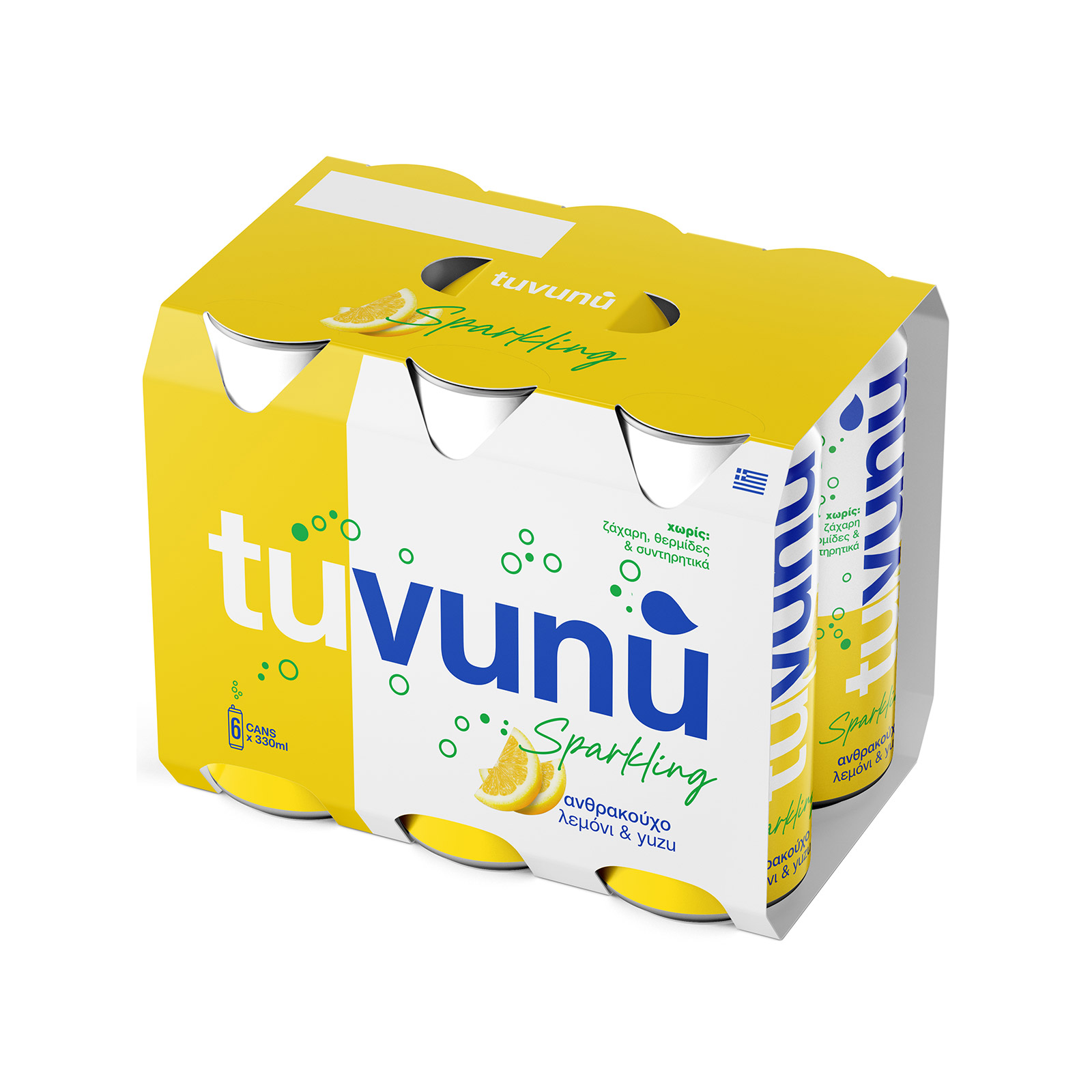 Tuvunu νερό ανθρακούχο λεμόνι & yuzu 6x330ml εικόνα 1