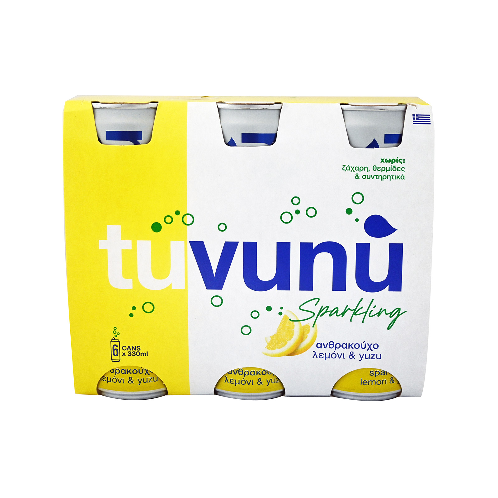 Tuvunu sparkling water lemon 7 yuzu 6x330ml image 1