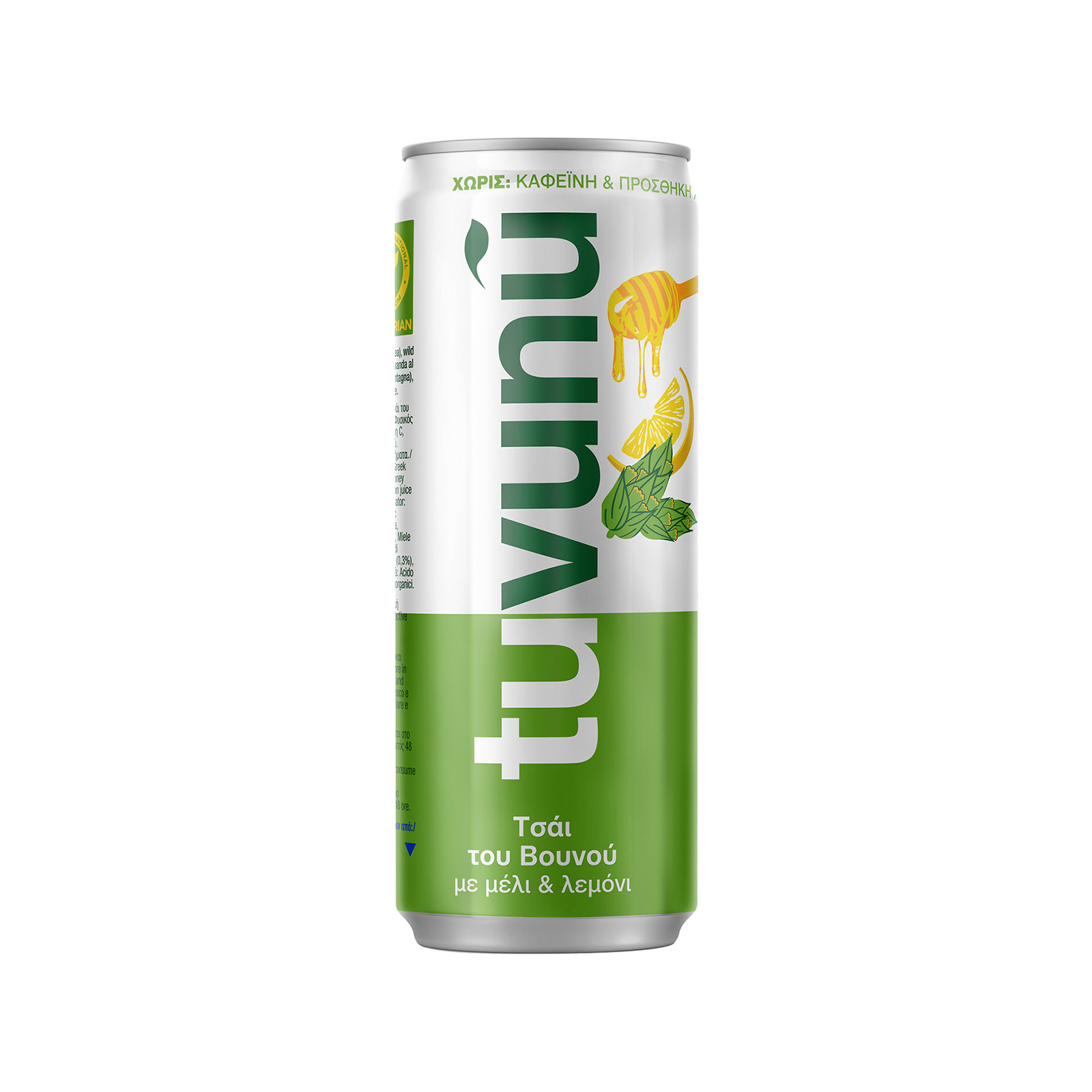 Tuvunu τσάι του βουνού με μέλι & λεμόνι 330ml εικόνα 1