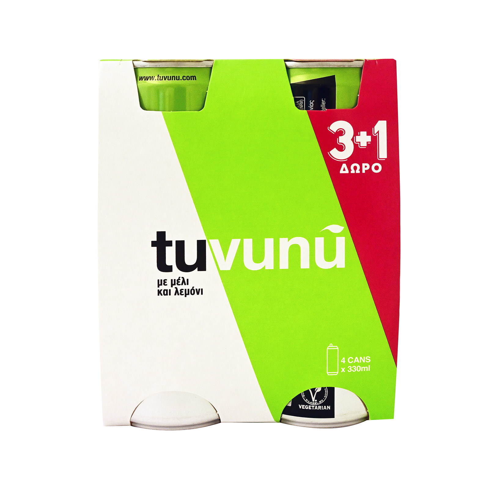 Tuvunu τσάι του βουνού με μέλι & λεμόνι 3x330ml + 1 δώρο εικόνα 1