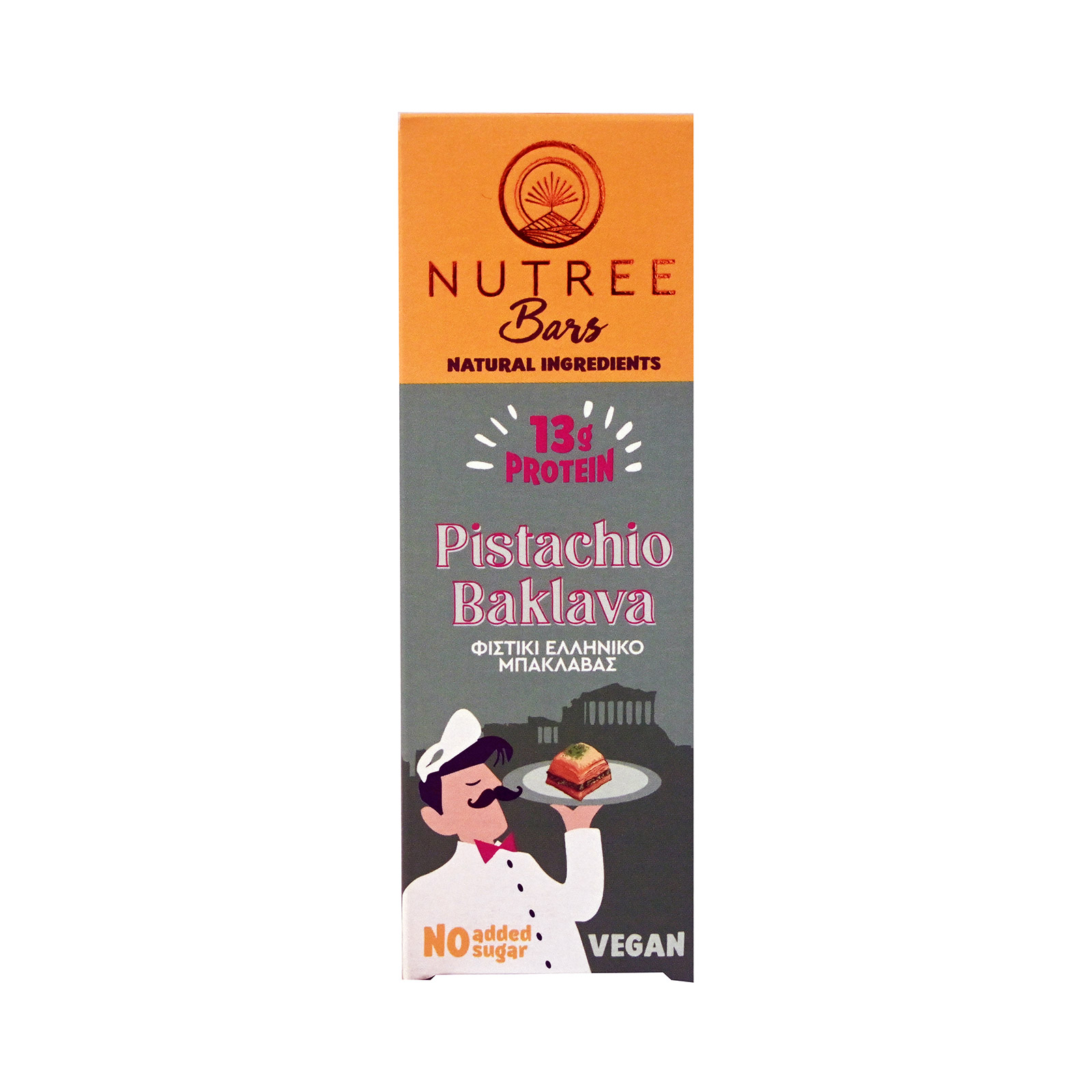 Nutree bars μπάρα χουρμά pistachio baklava 50g εικόνα 1