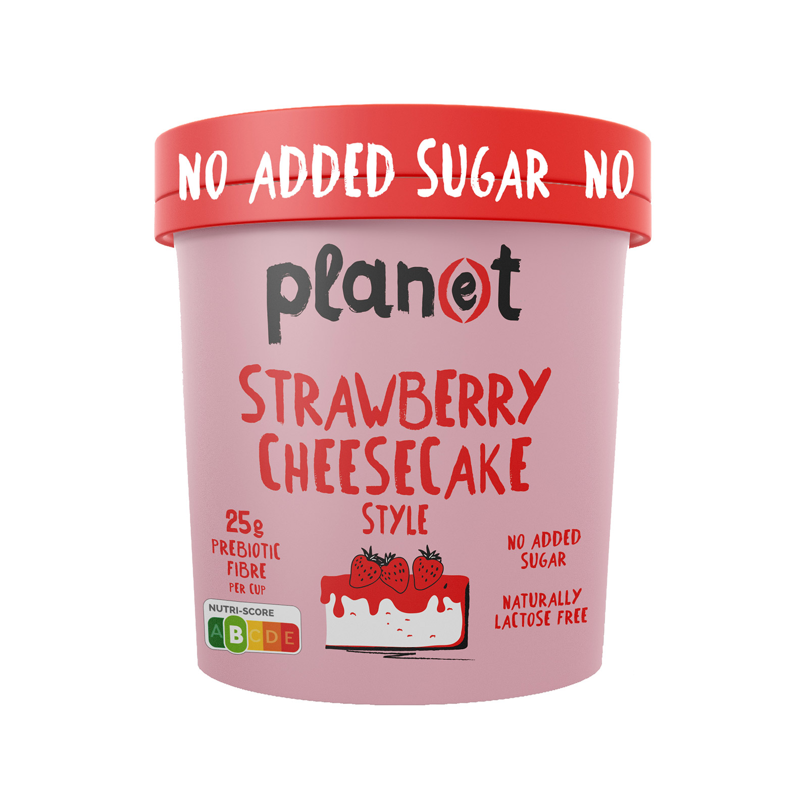 Plan(e)t παγωτό φυτικό οικογενειακό strawberry cheesecake 420ml εικόνα 1