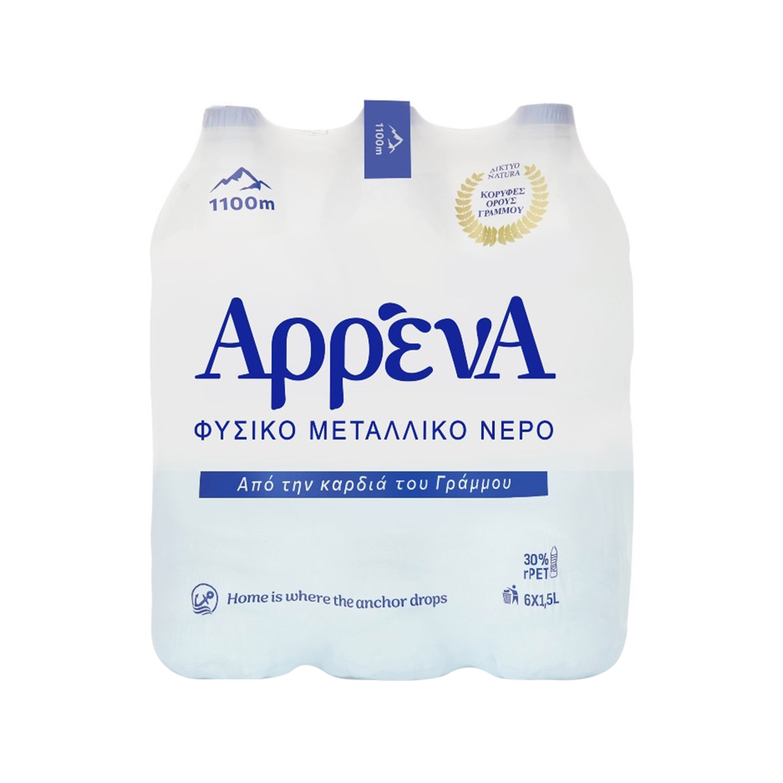 Arrena φυσικό μεταλλικό νερό 6x1.5lt εικόνα 1