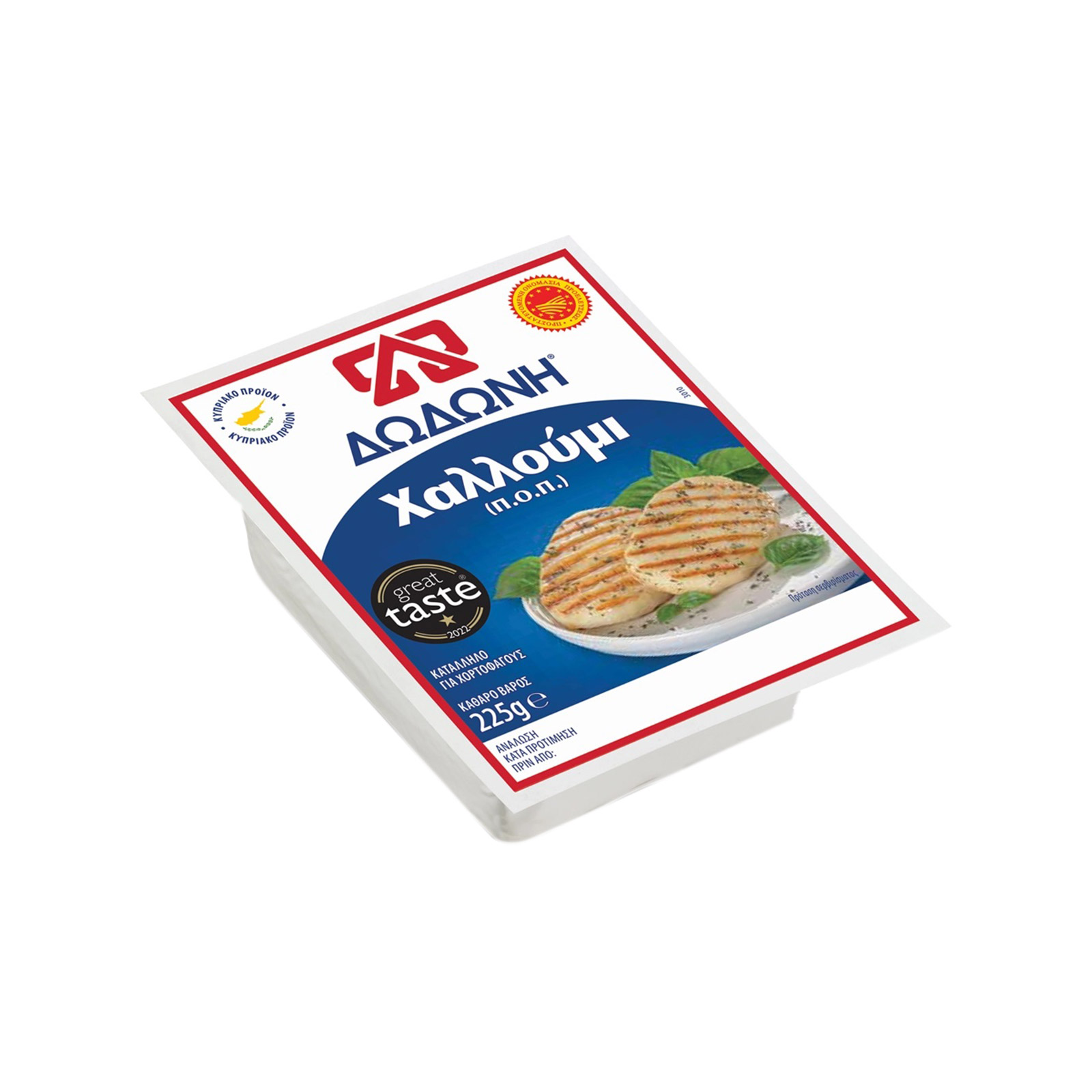 Δωδώνη Χαλούμι τυρί ημίσκληρο 225g εικόνα 1