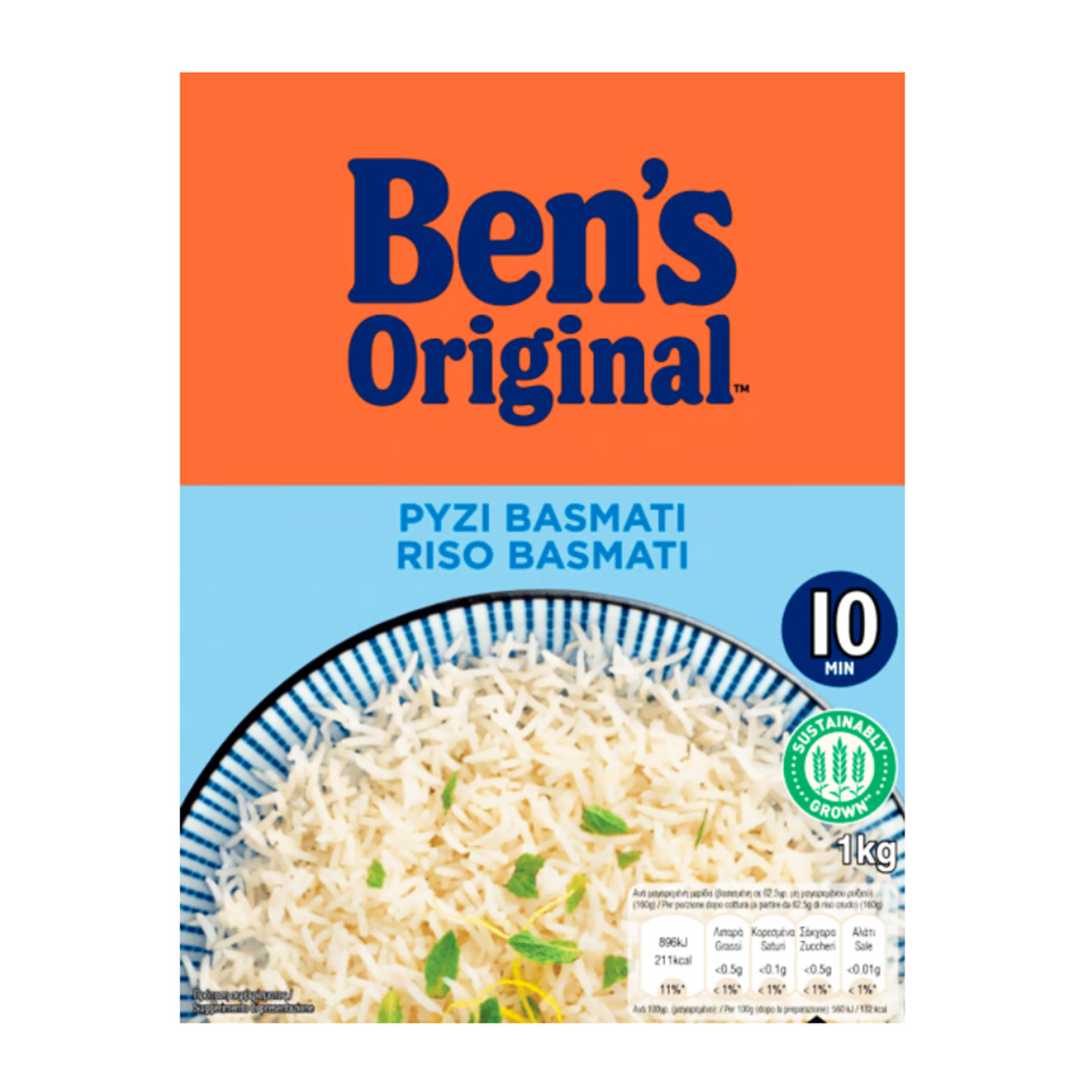 Ben's Original Έτοιμο Σε 10 Λεπτά ρύζι basmati 1kg εικόνα 1