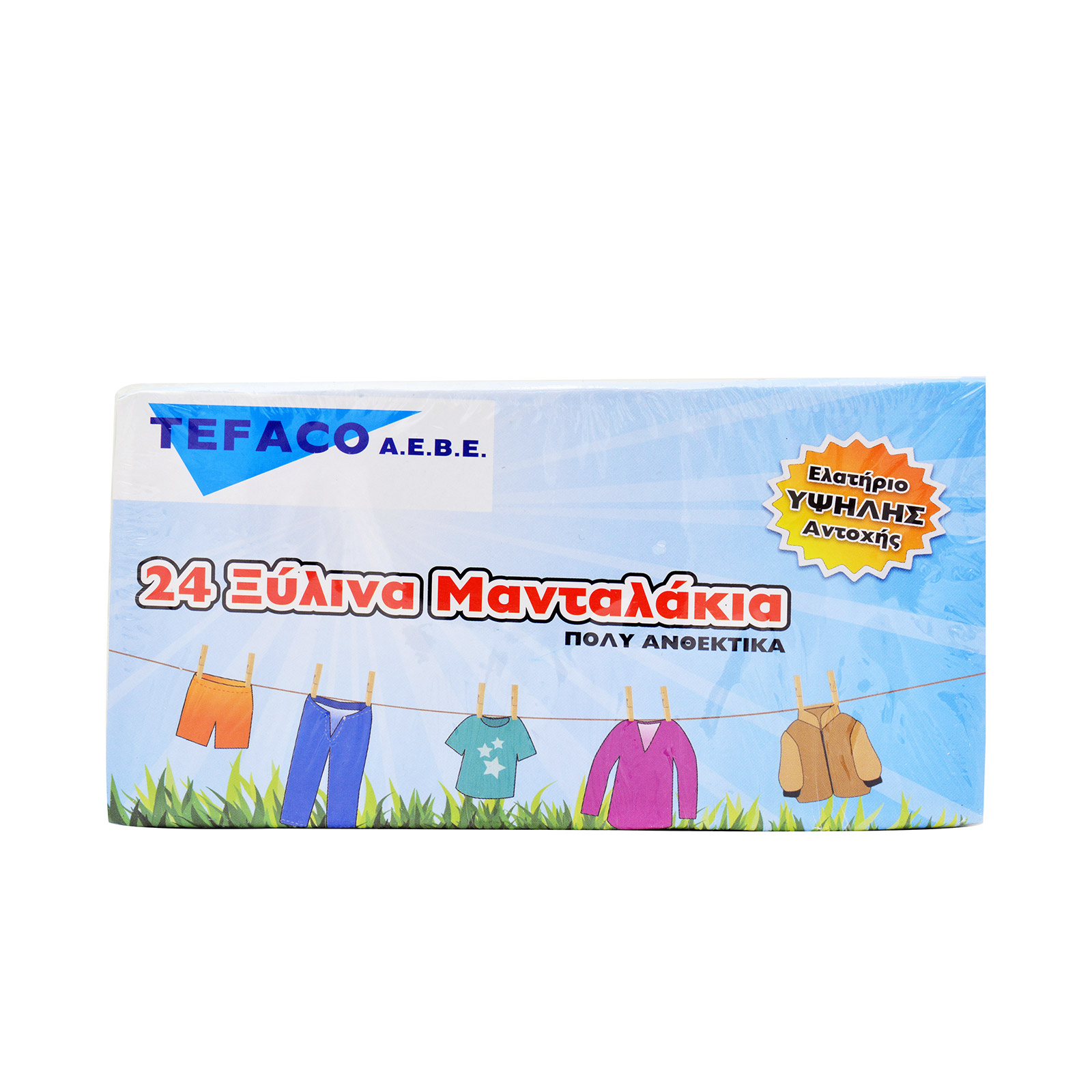 Tefaco μανταλάκια ξύλινα 24τεμ εικόνα 1