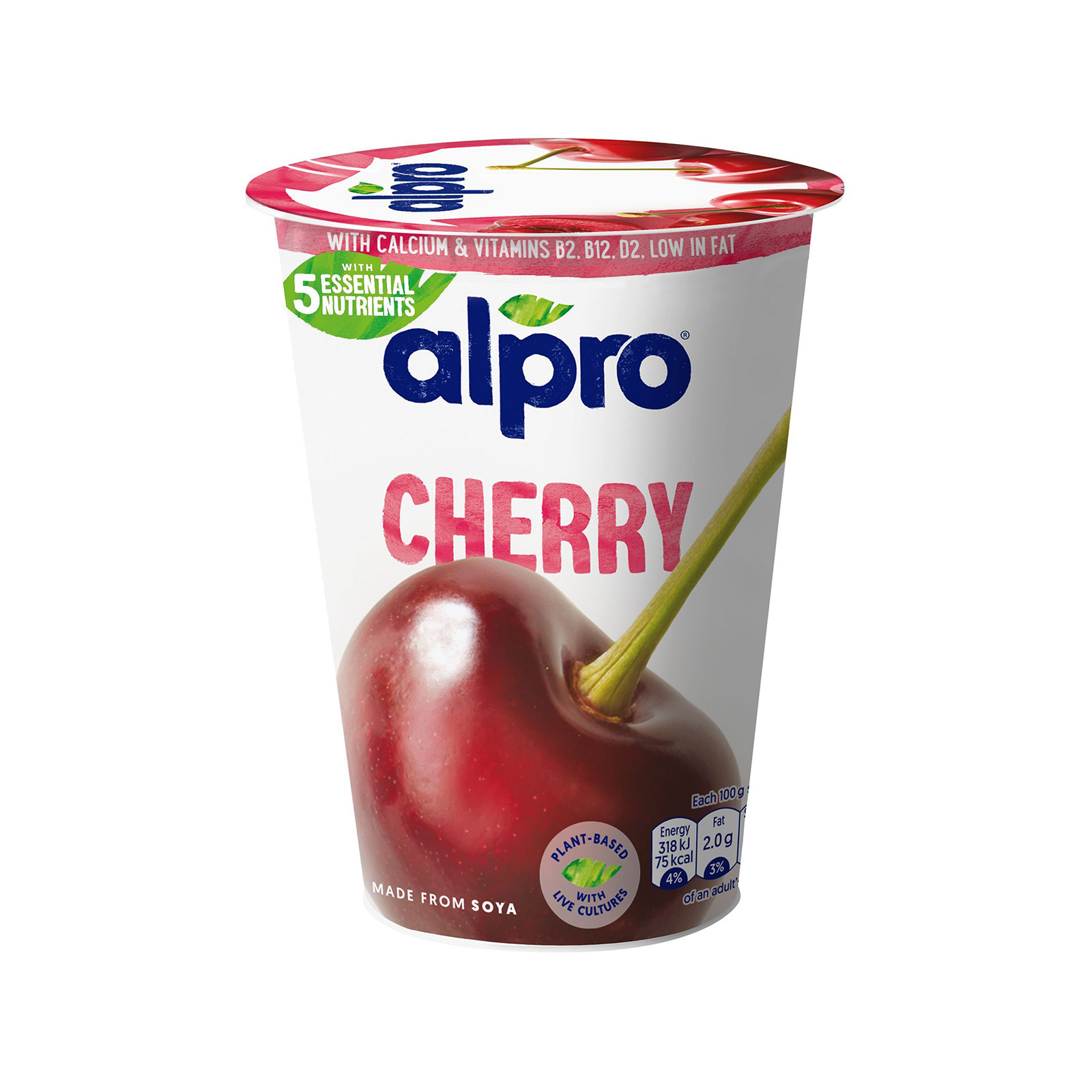 Alpro επιδόρπιο σόγιας ψυγείου κεράσι 500g εικόνα 1