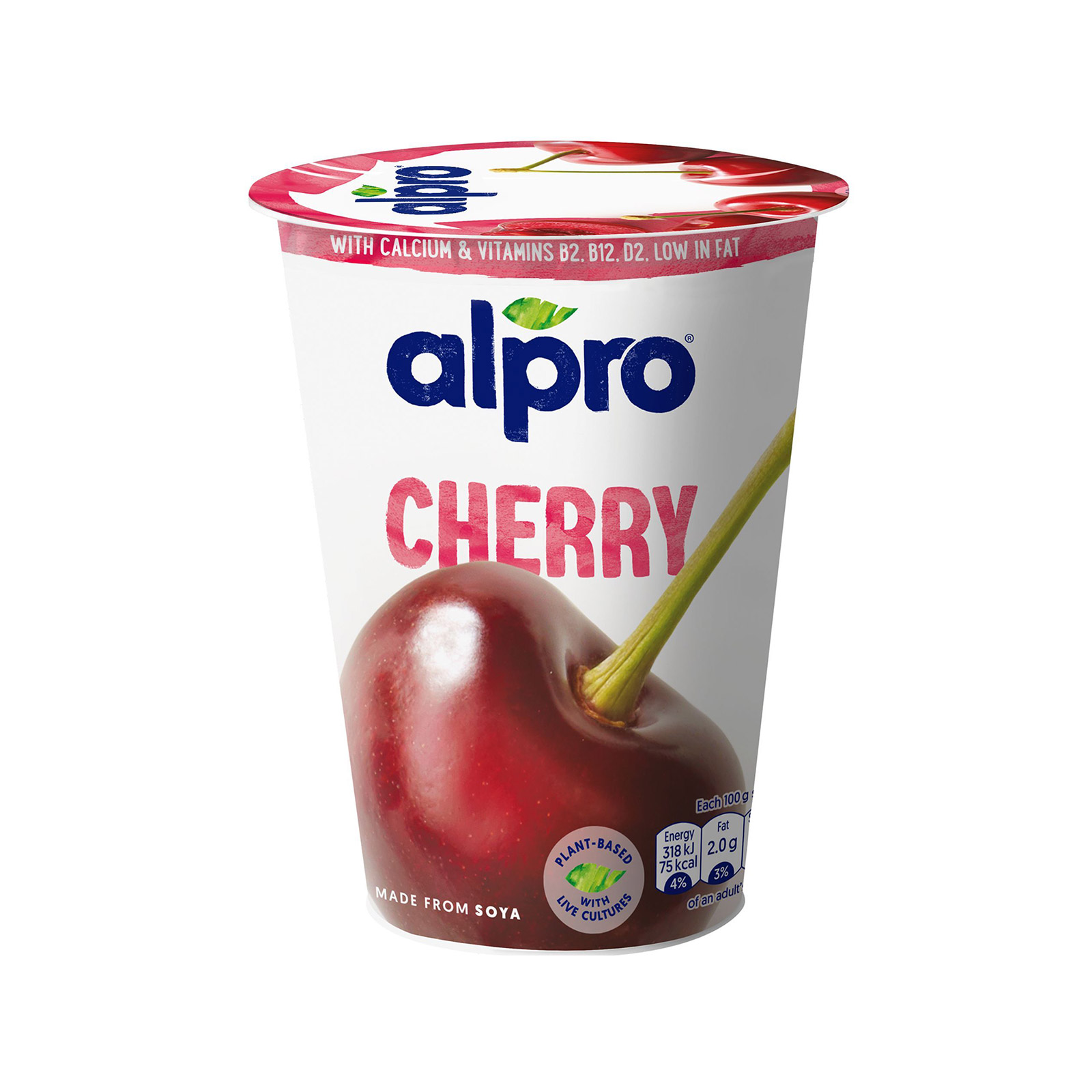 Alpro επιδόρπιο σόγιας ψυγείου κεράσι 500g εικόνα 1