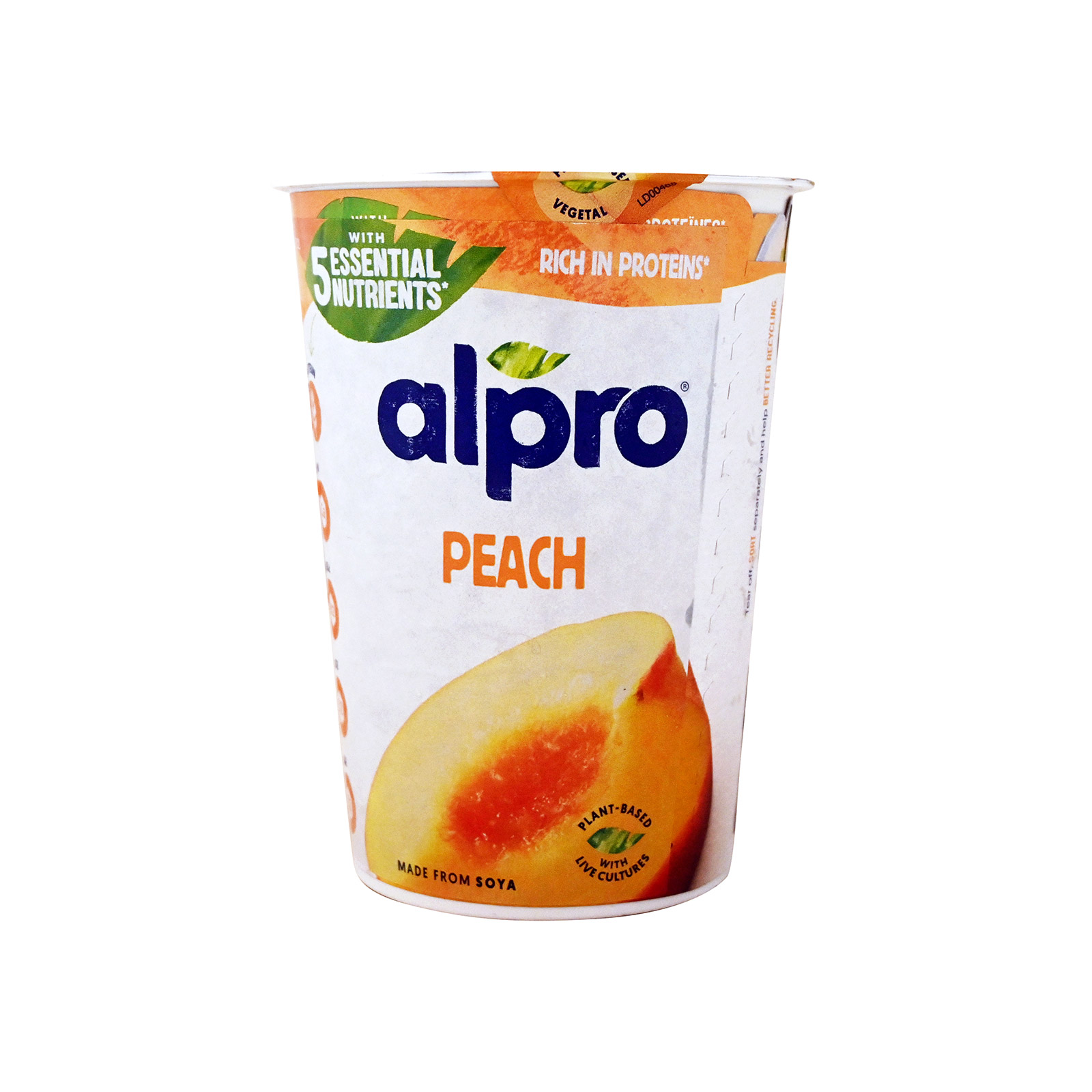 Alpro φυτικό επιδόρπιο σόγιας ροδάκινο 500τεμ εικόνα 1