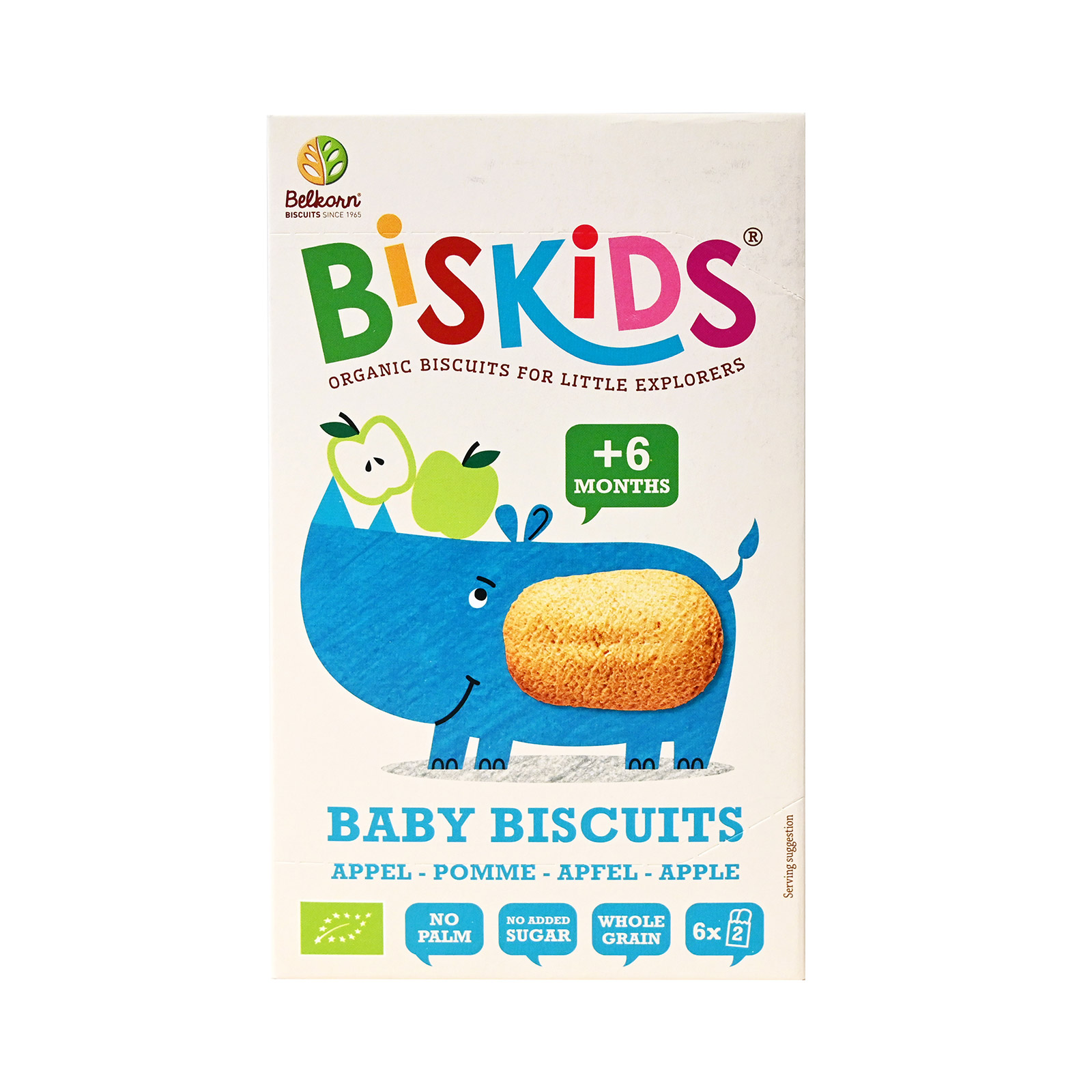 Biskids μπισκότα βρεφικά με χυμό μήλου +6 μηνών 120g εικόνα 1