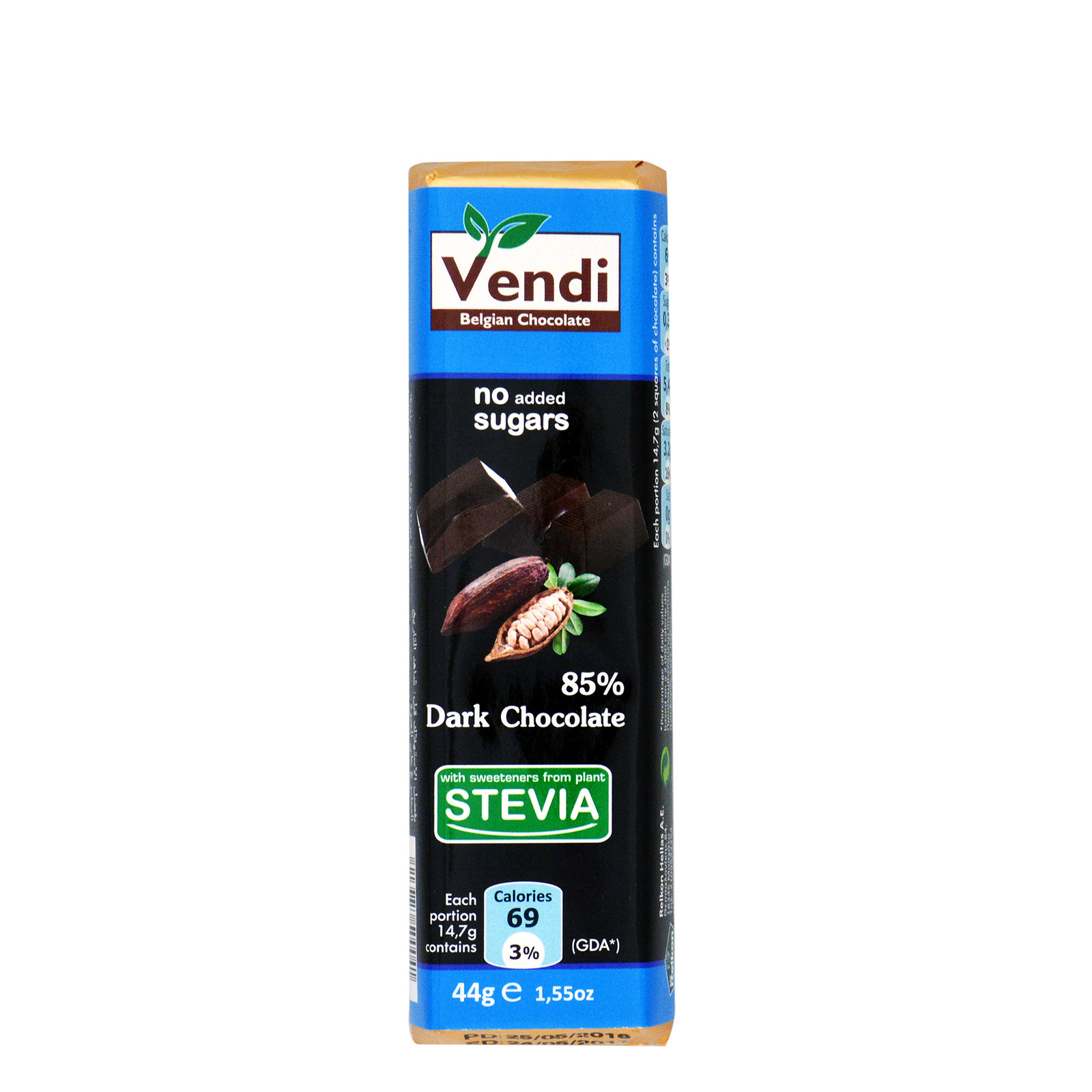 Vendi σοκολάτα υγείας dark 44g εικόνα 1
