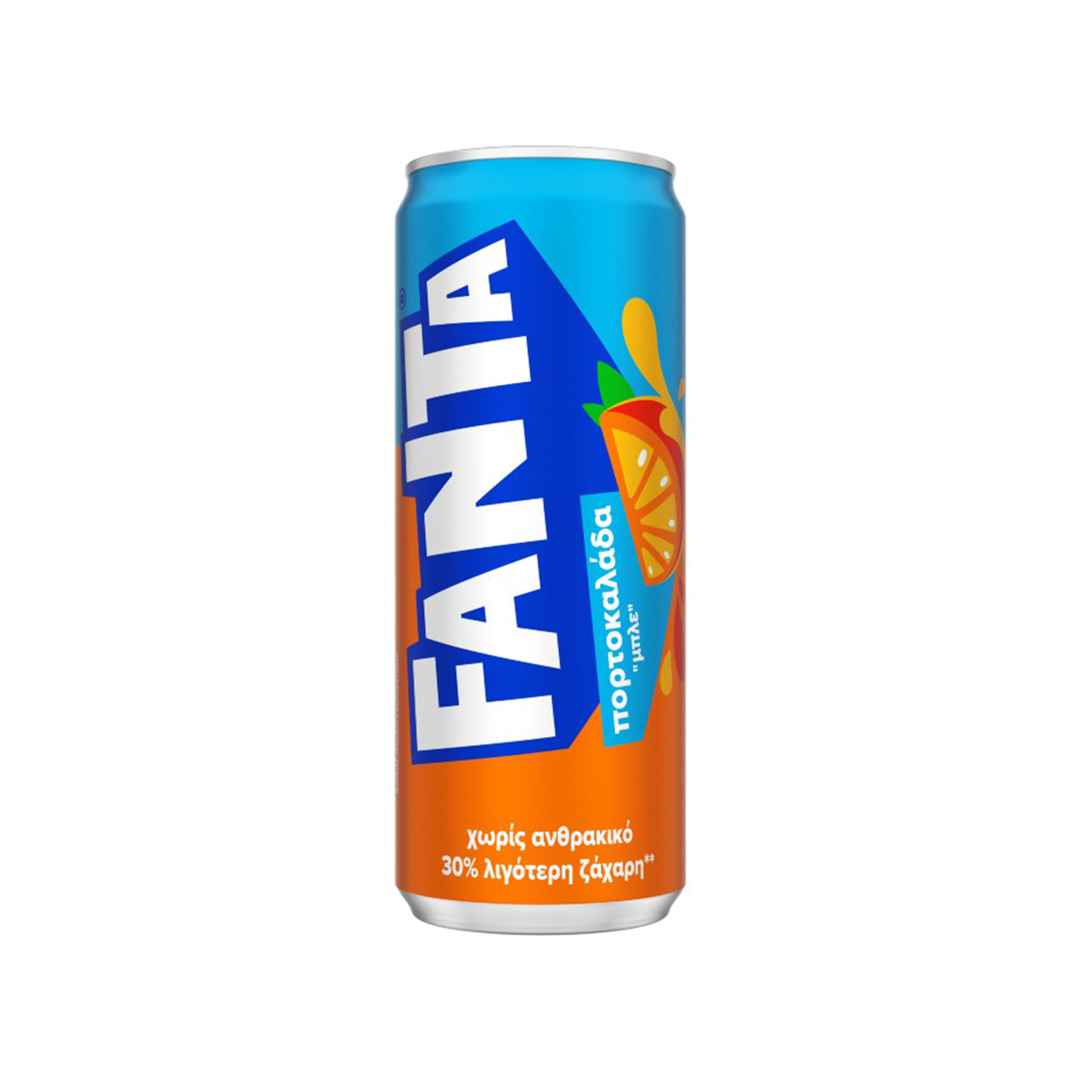 Fanta Μπλε αναψυκτικό πορτοκαλάδα χωρίς ανθρακικό με χυμό πορτοκαλιού 330ml εικόνα 1