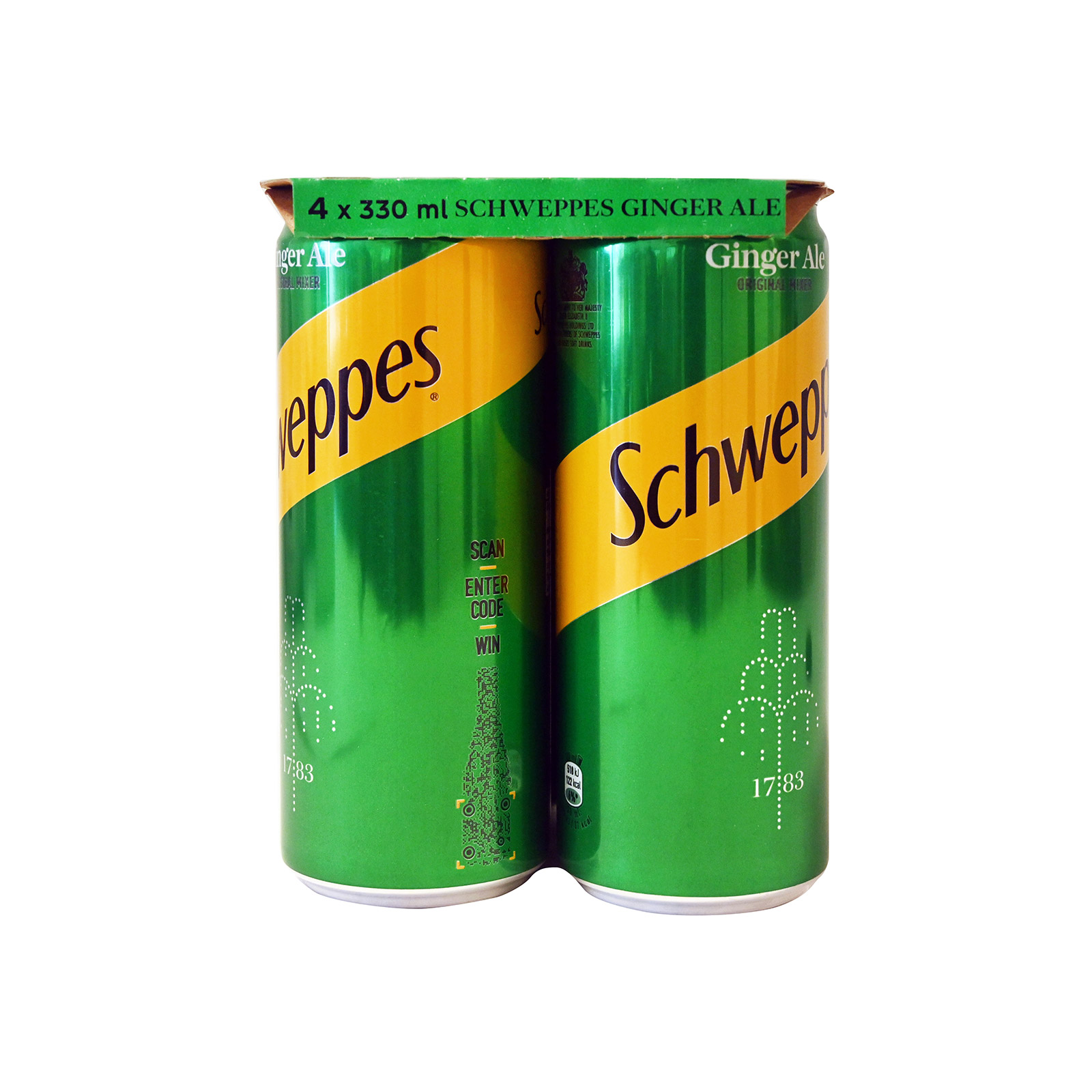 Schweppes αναψυκτικό ginger ale 4x330ml εικόνα 1