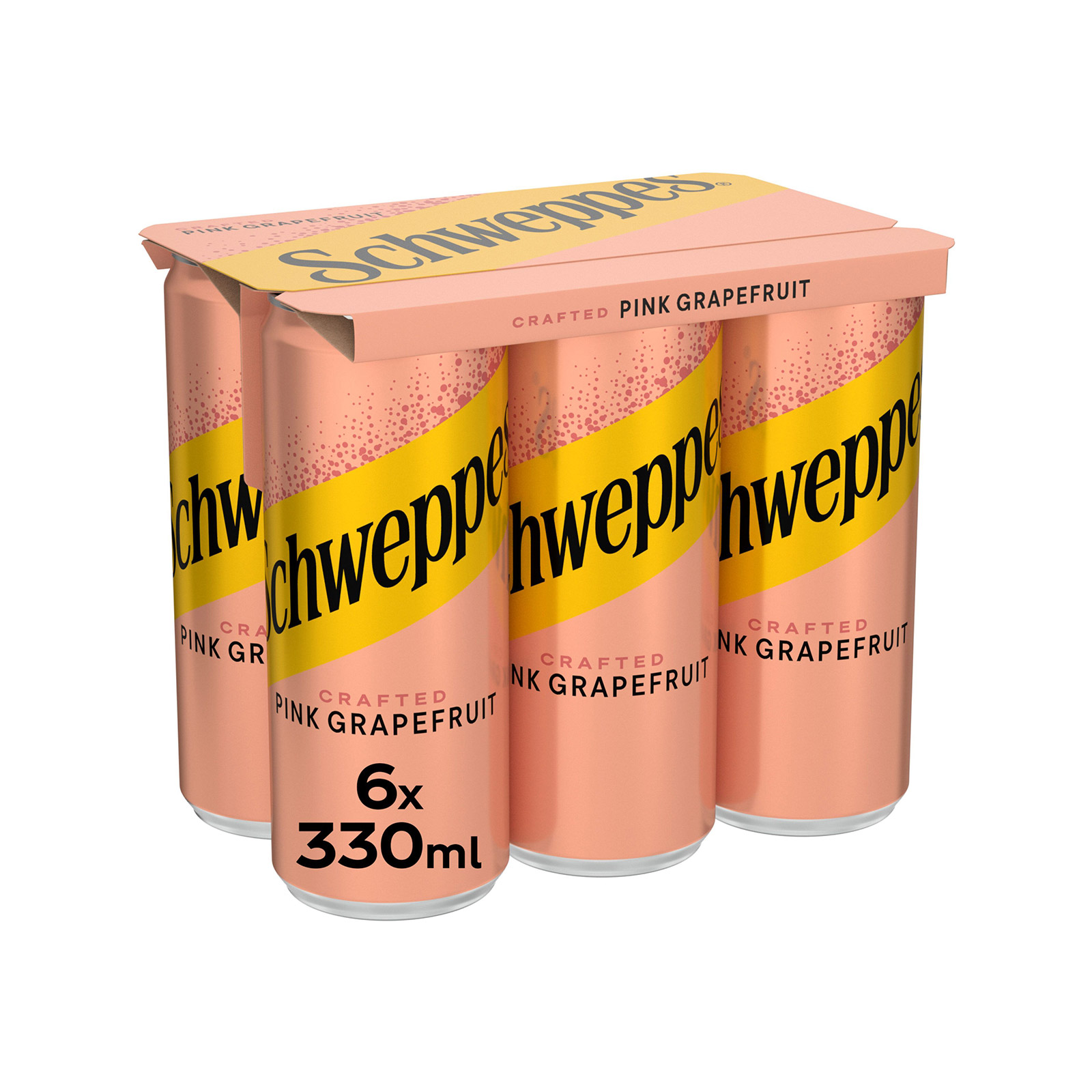 Schweppes αναψυκτικό pink grapefruit 6x330ml εικόνα 1
