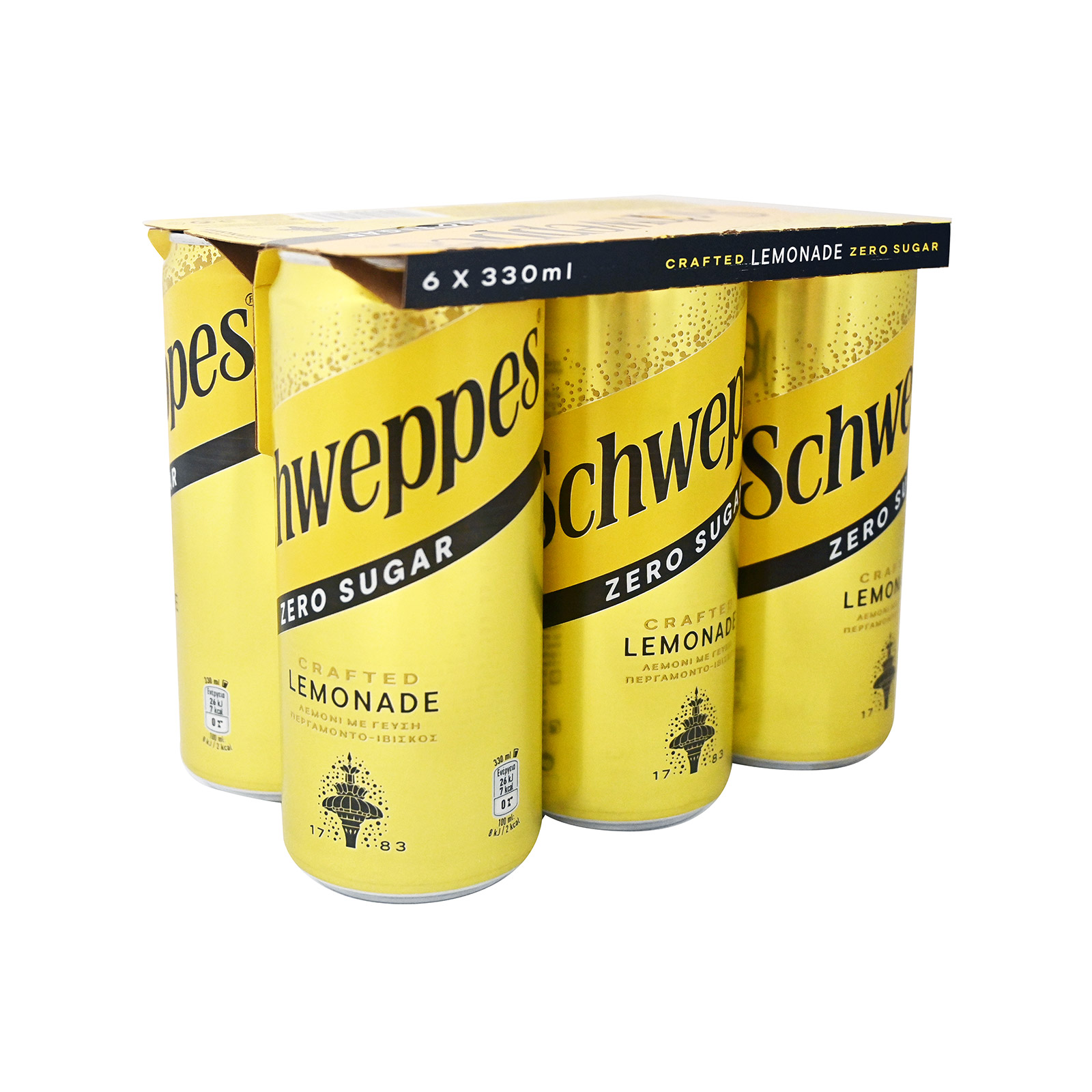 Schweppes lemonade soft drink with bergamot - hibiscus flavour 6x330ml image 1