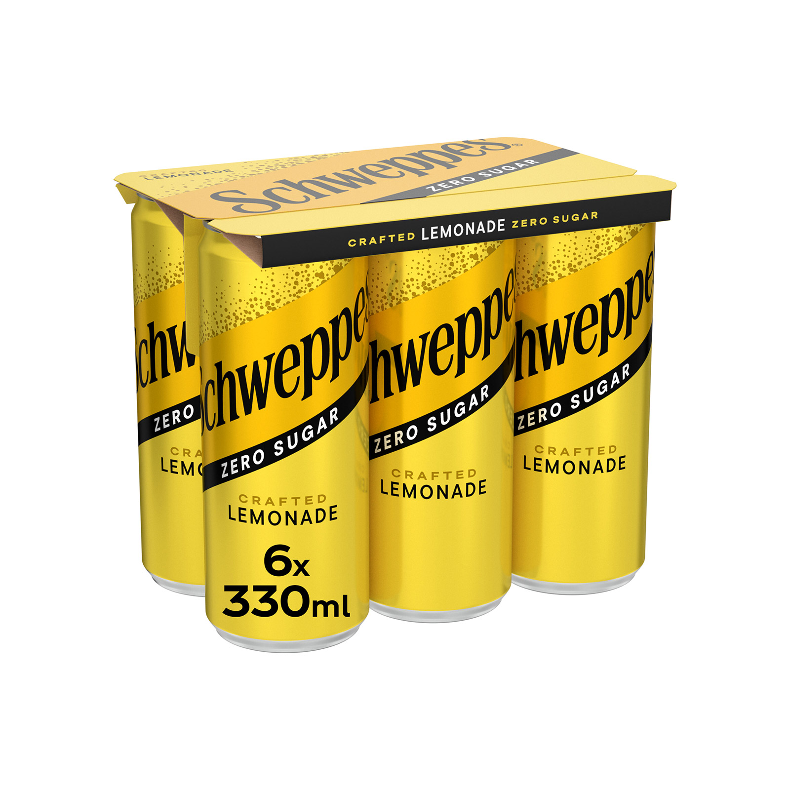 Schweppes αναψυκτικό λεμονάδα με γεύση περγαμόντο - ιβίσκος 6x330ml εικόνα 1