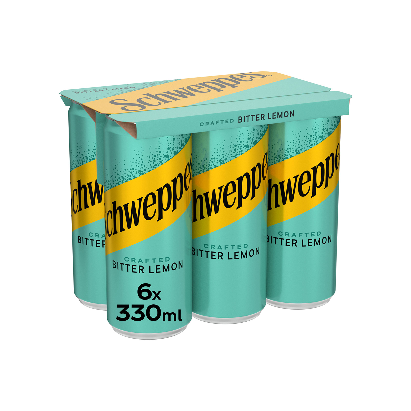 Schweppes αναψυκτικό bitter lemon 6x330ml εικόνα 1