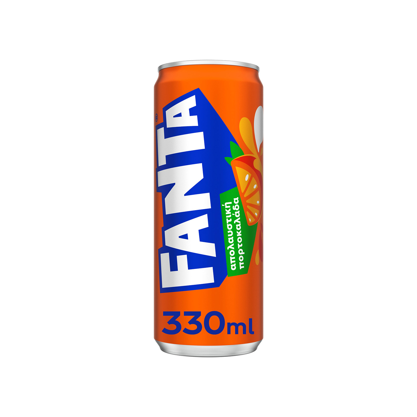 Fanta αναψυκτικό πορτοκαλάδα κόκκινη - λιγότερη ζάχαρη 330ml εικόνα 1