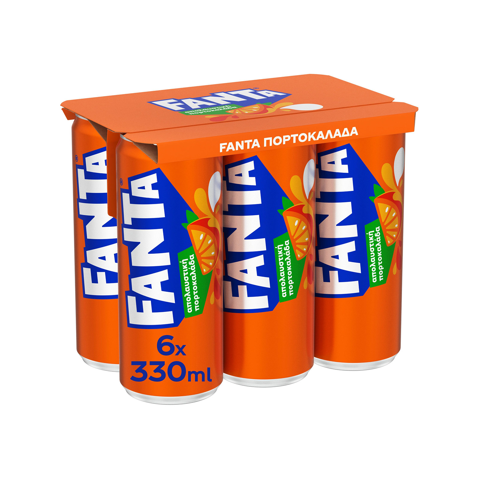 Fanta αναψυκτικό πορτοκαλάδα 6x330ml εικόνα 1