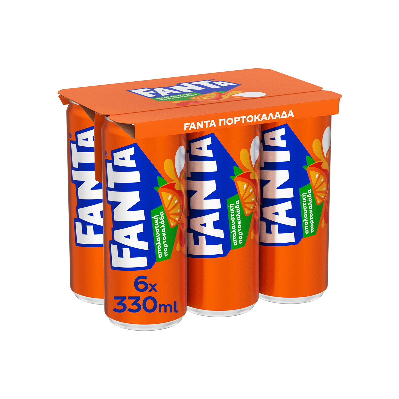 Fanta αναψυκτικό πορτοκαλάδα 6x330ml εικόνα 1