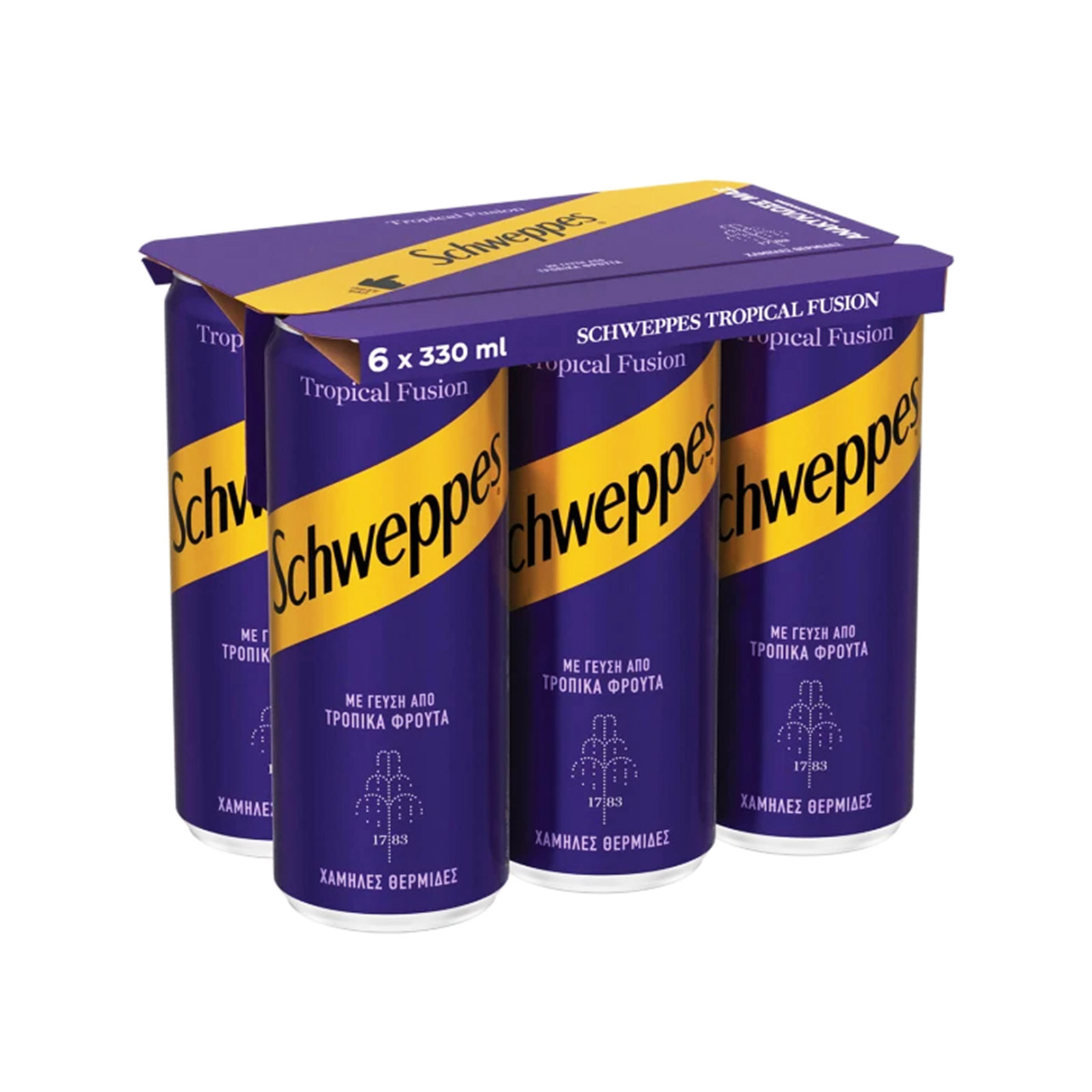 Schweppes αναψυκτικό tropical 6x330ml εικόνα 1