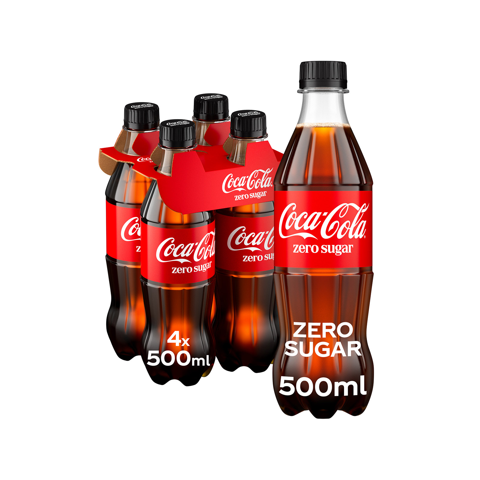 Coca Cola Zero αναψυκτικό 4x500ml εικόνα 1