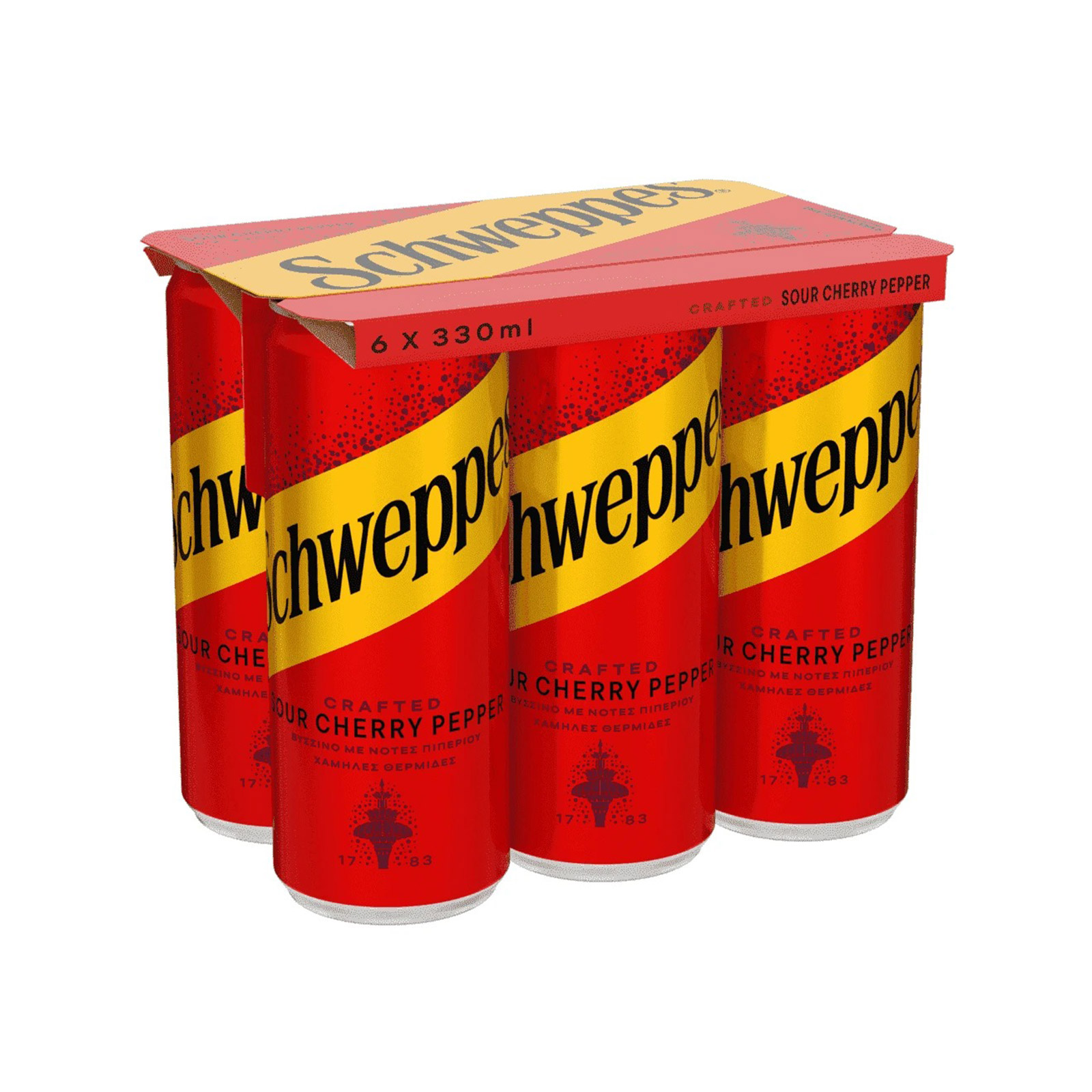 Schweppes αναψυκτικό sour cherry pepper 6x330ml εικόνα 1