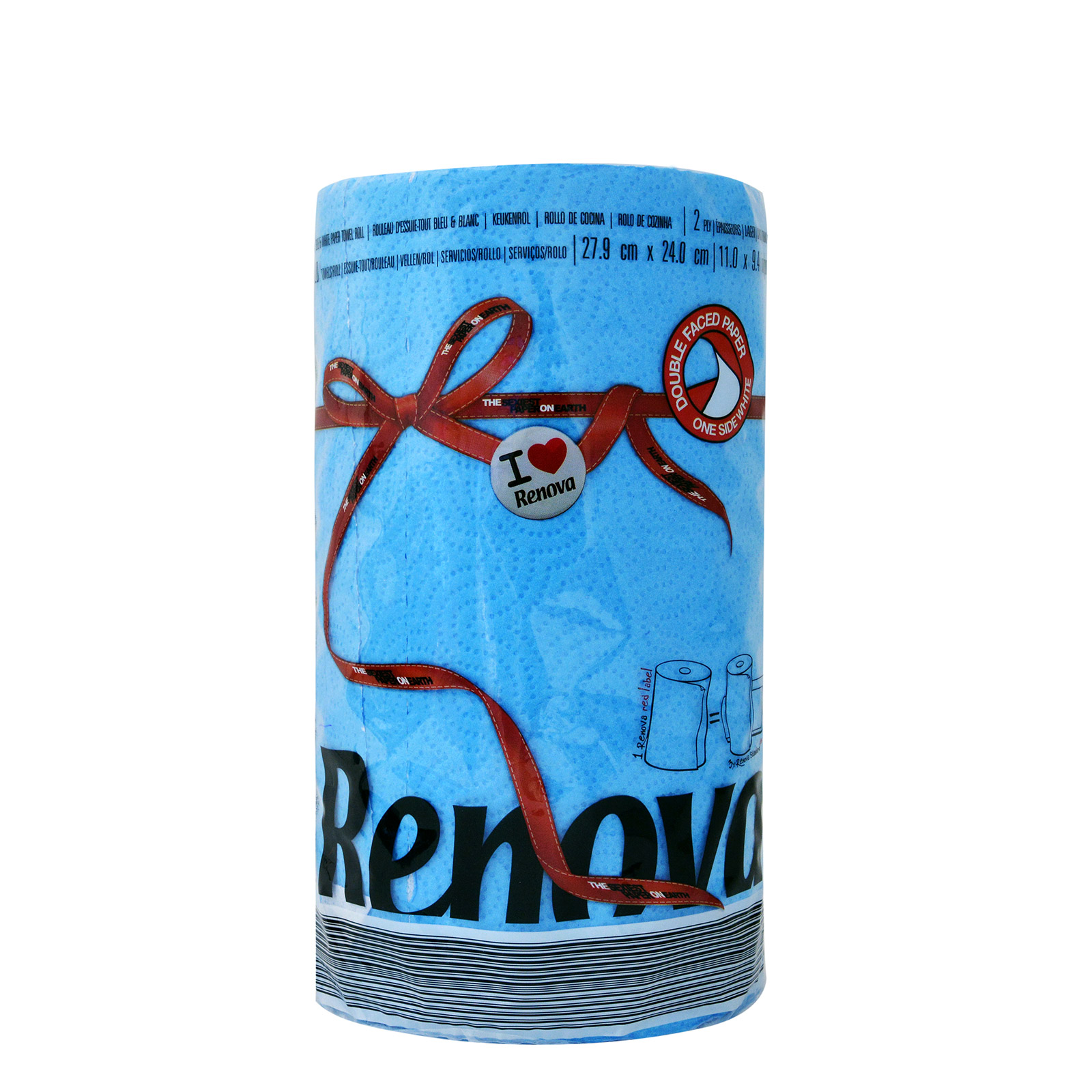 Renova ρολό χαρτί κουζίνας μπλε 120 φύλλα 370g εικόνα 1