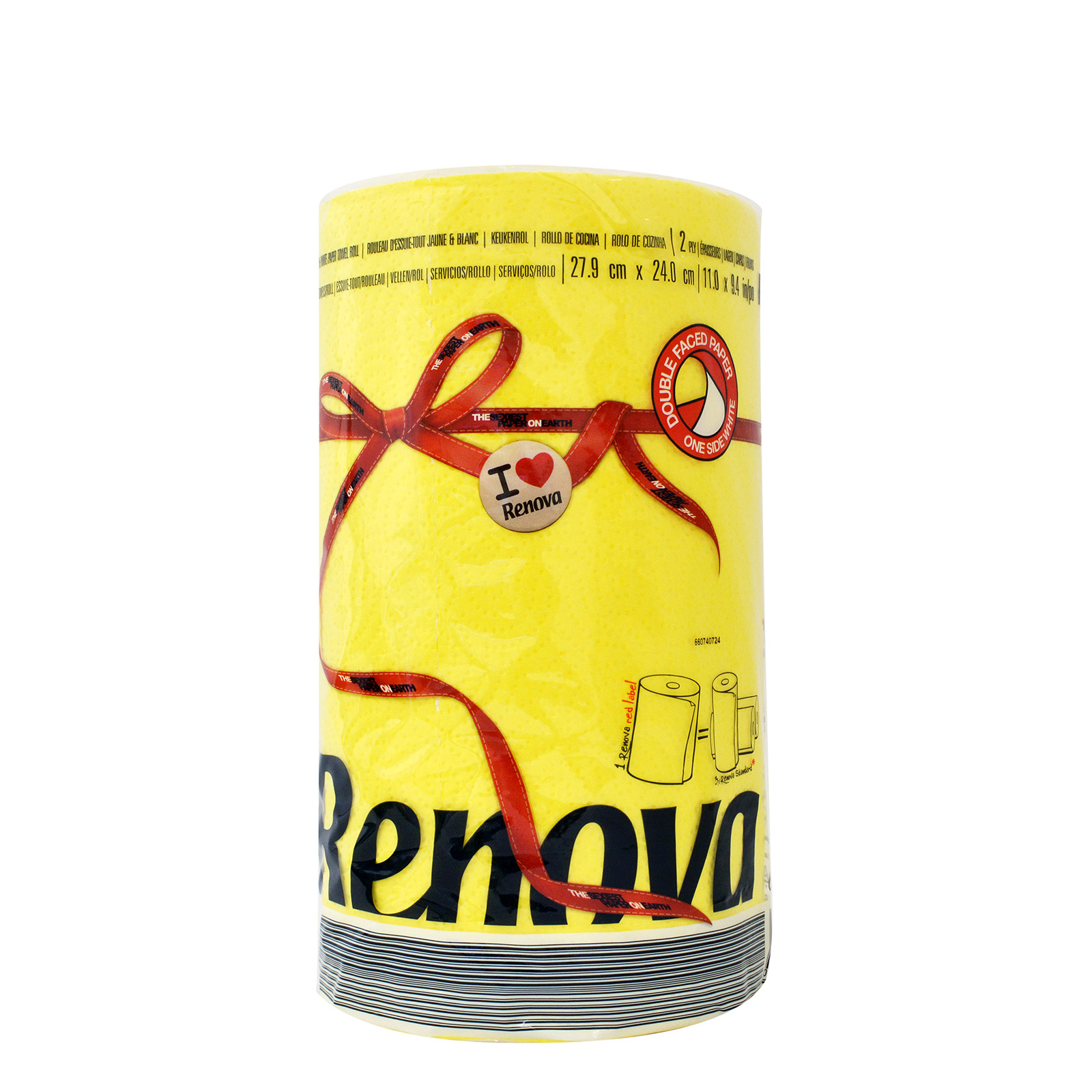 Renova ρολό χαρτί κουζίνας κίτρινο 120 φύλλα 370g εικόνα 1