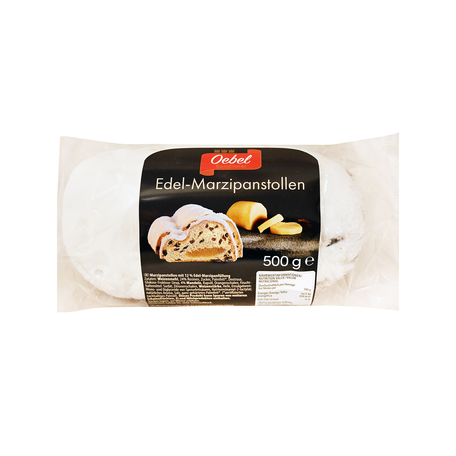 Oebel κέικ stollen marzipan 500g εικόνα 1