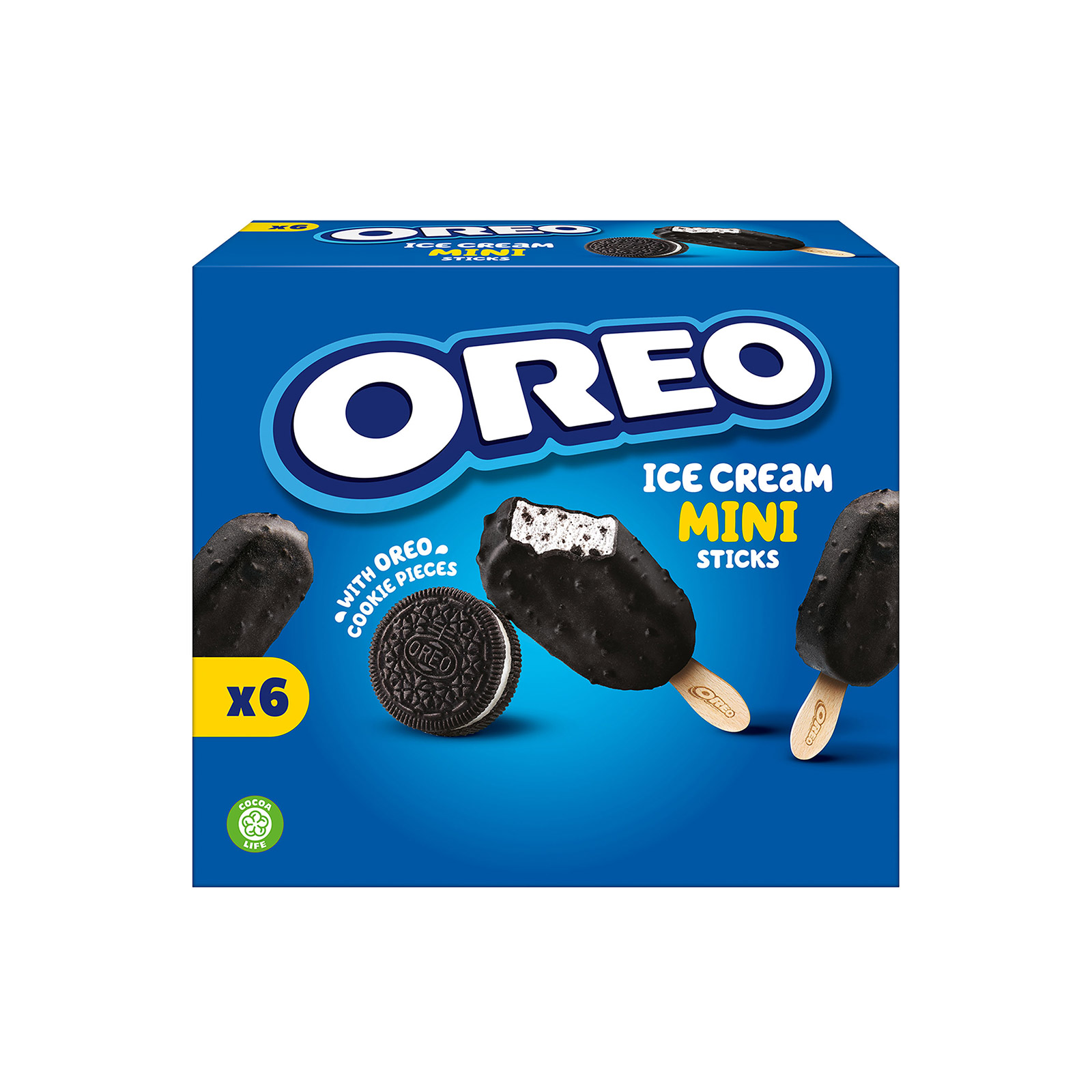 Oreo Mini Sticks multi-pack ice cream Cookie Pieces stick 6x36.5g image 1