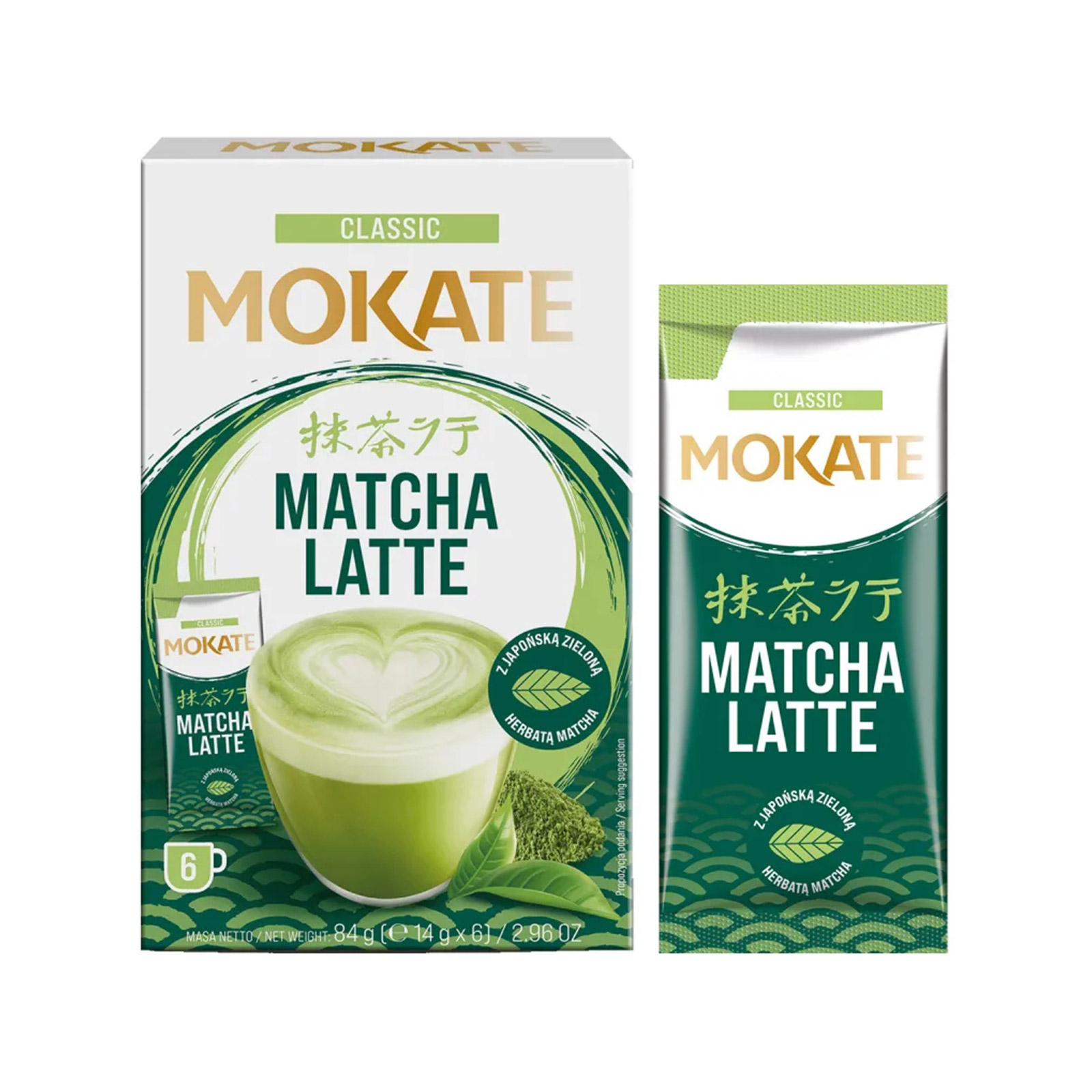 Mokate Matcha latte classic ρόφημα σε σκόνη 6x14g εικόνα 1