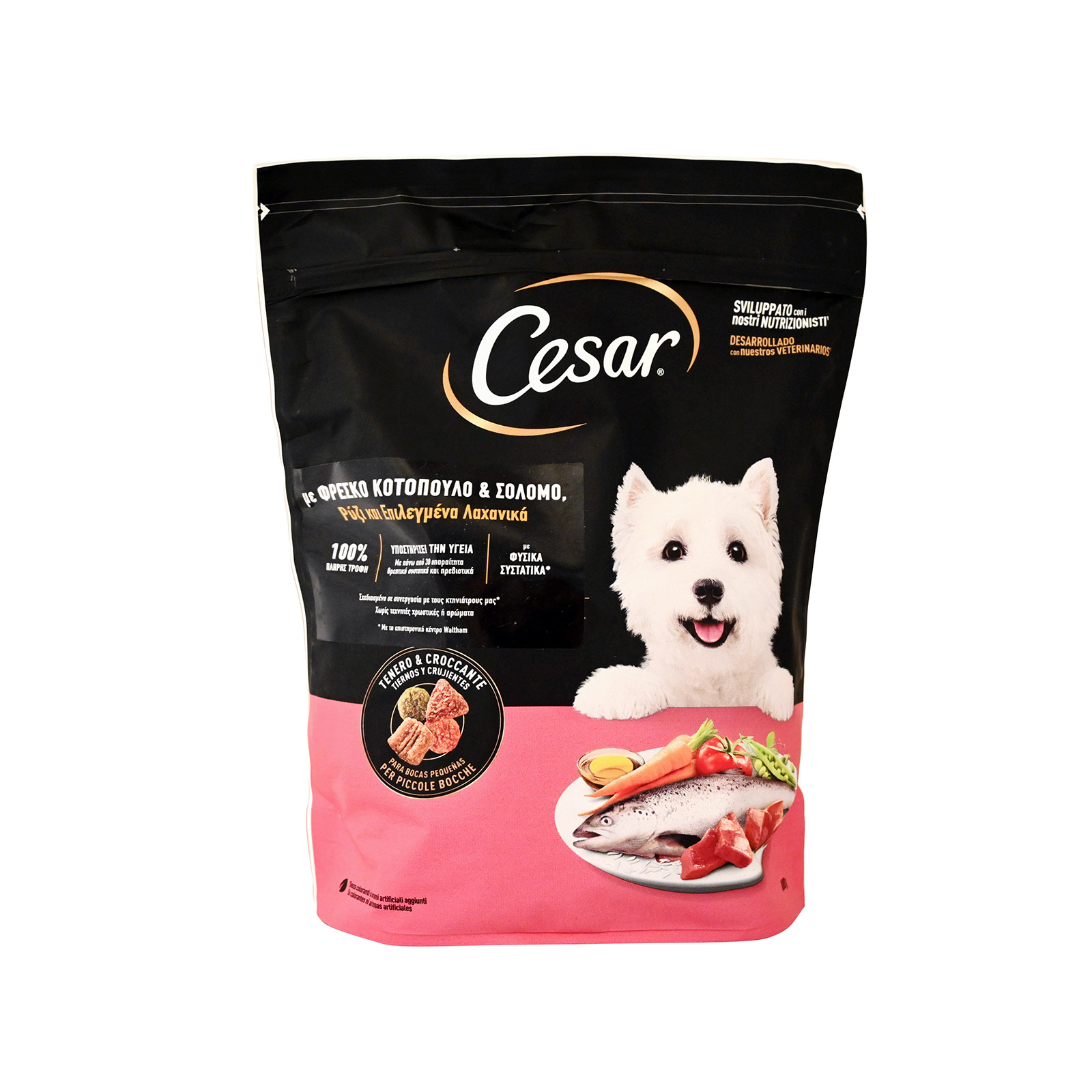 Cesar τροφή σκύλου με φρέσκο κοτόπουλο & σολομό 800g εικόνα 1