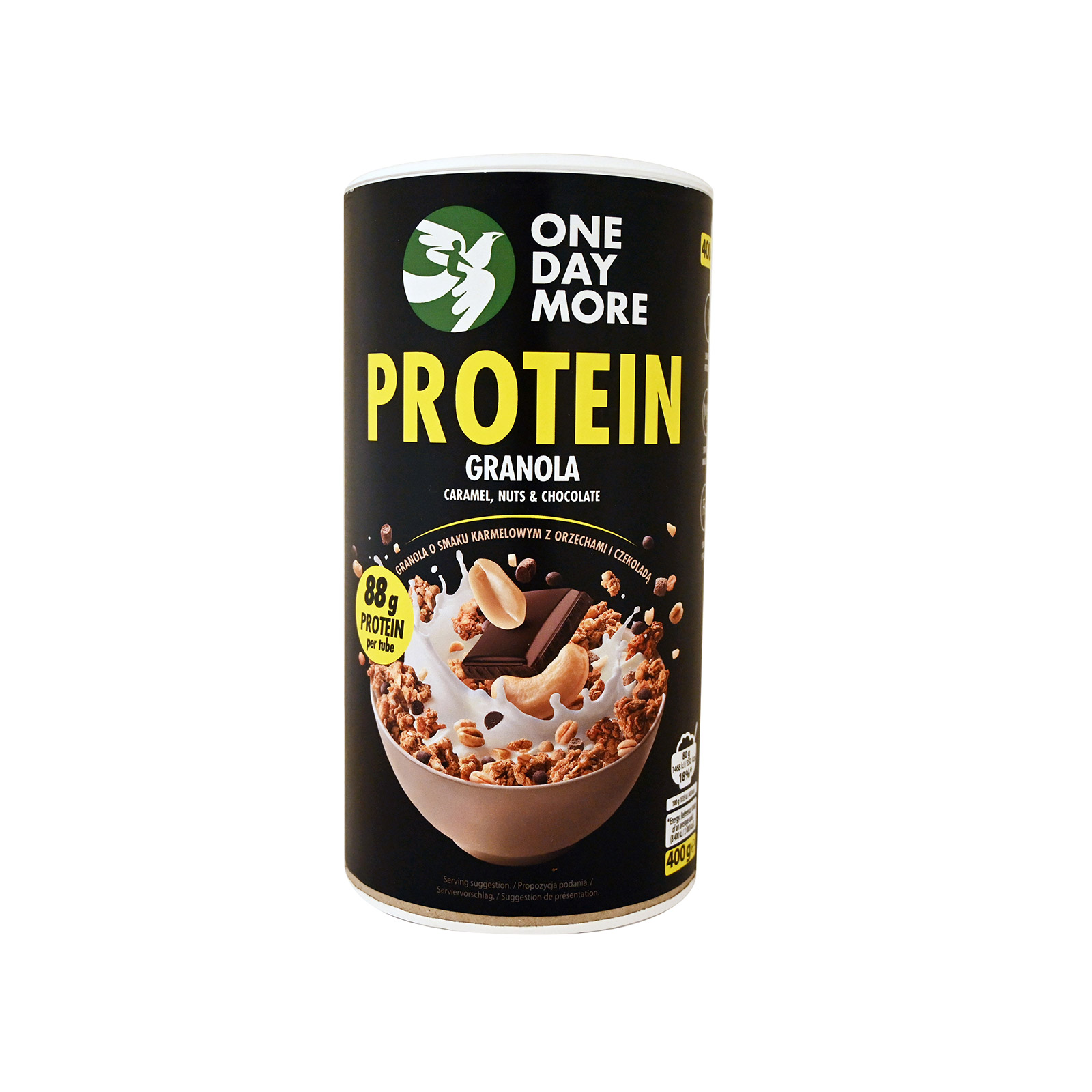 One day more Protein granola cereals caramel, nuts & chocolate 400g image 1