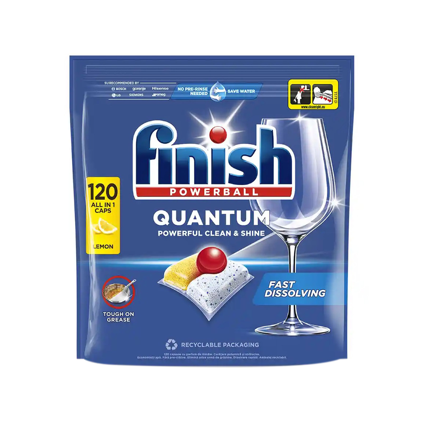 Finish Quantum dishwasher detergent capsules 120washes image 1