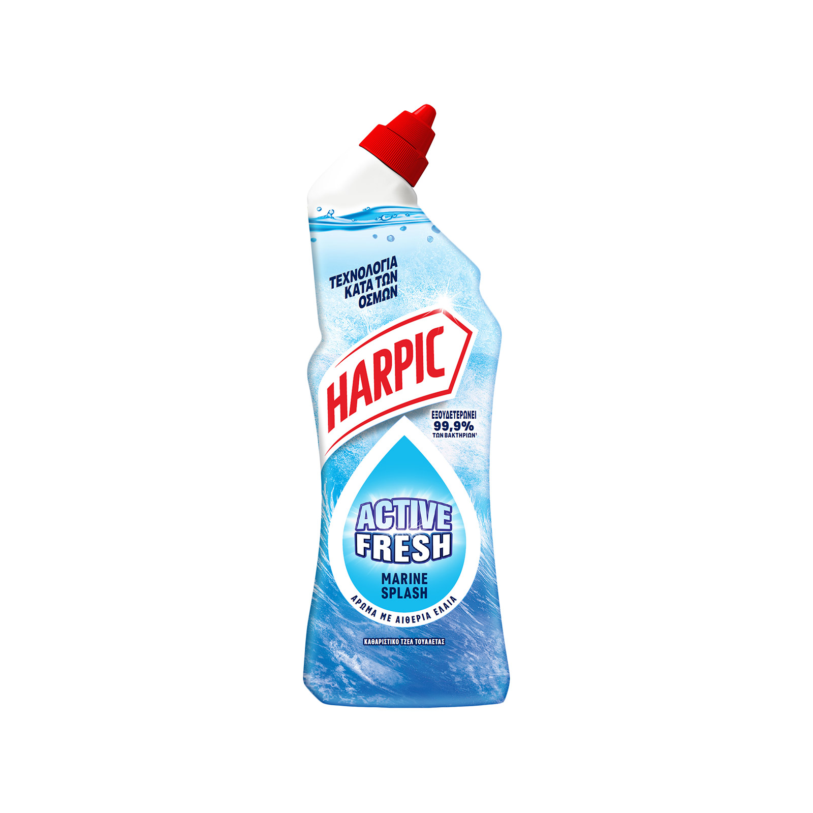 Harpic Active Fresh καθαριστικό & απολυμαντικό λεκάνης τουαλέτας marine splash 750ml εικόνα 1