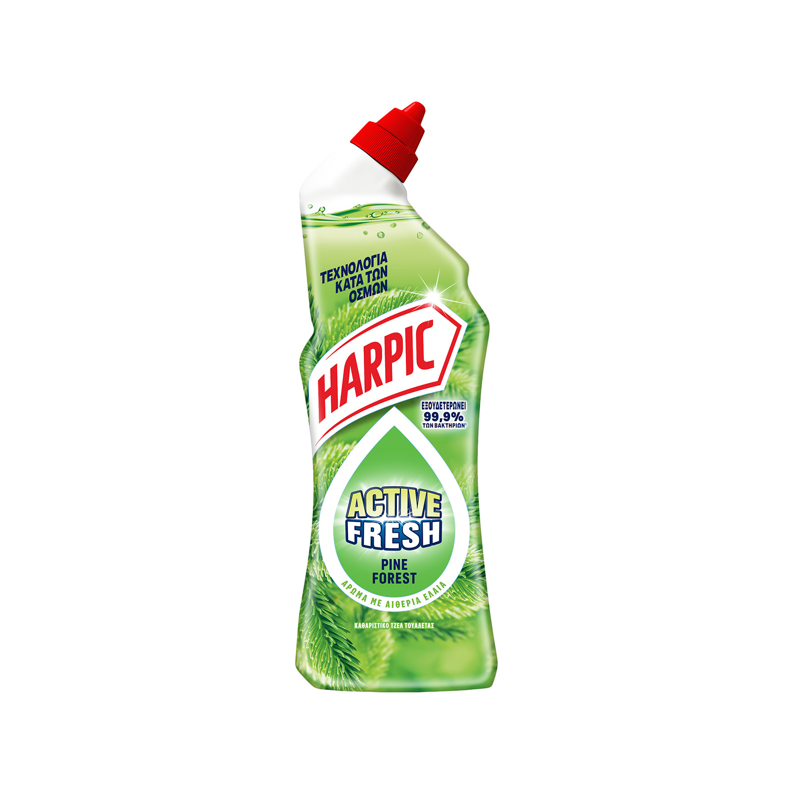 Harpic Active Fresh καθαριστικό & απολυμαντικό λεκάνης τουαλέτας pine 750ml εικόνα 1