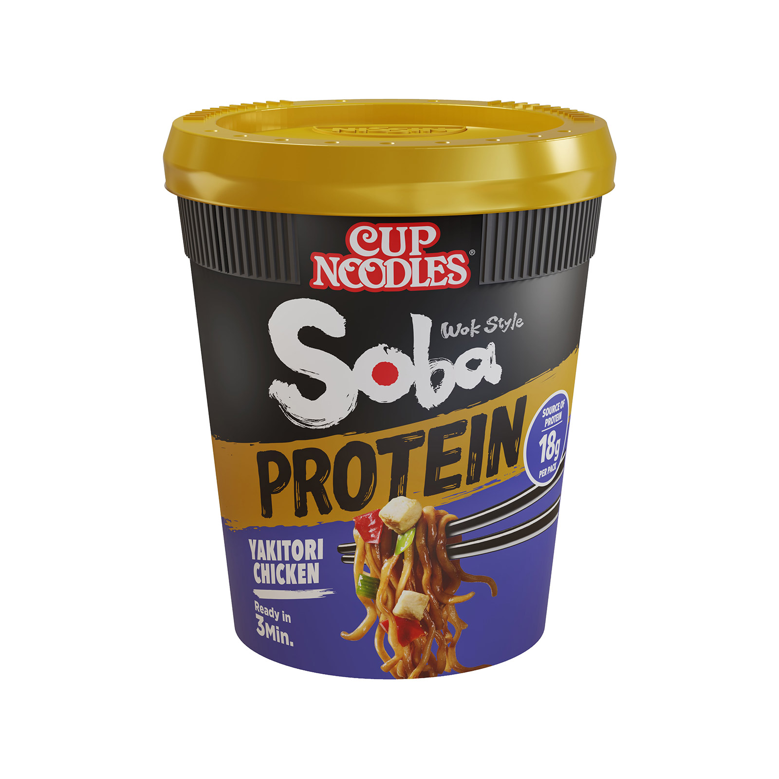 Nissin Soba Protein νουντλς στιγμιαία yakitori chicken 90g εικόνα 1