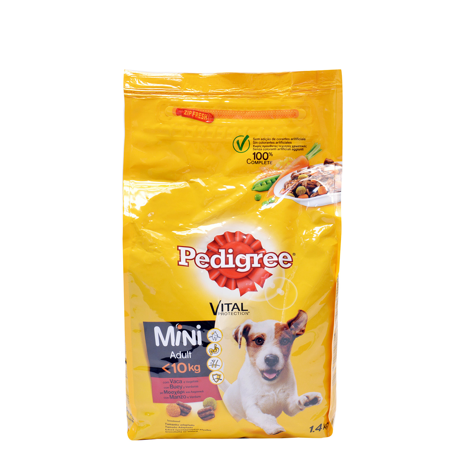 Pedigree Adult dry dog food with beef & vegetables mini  10 kg 1.4kg image 1