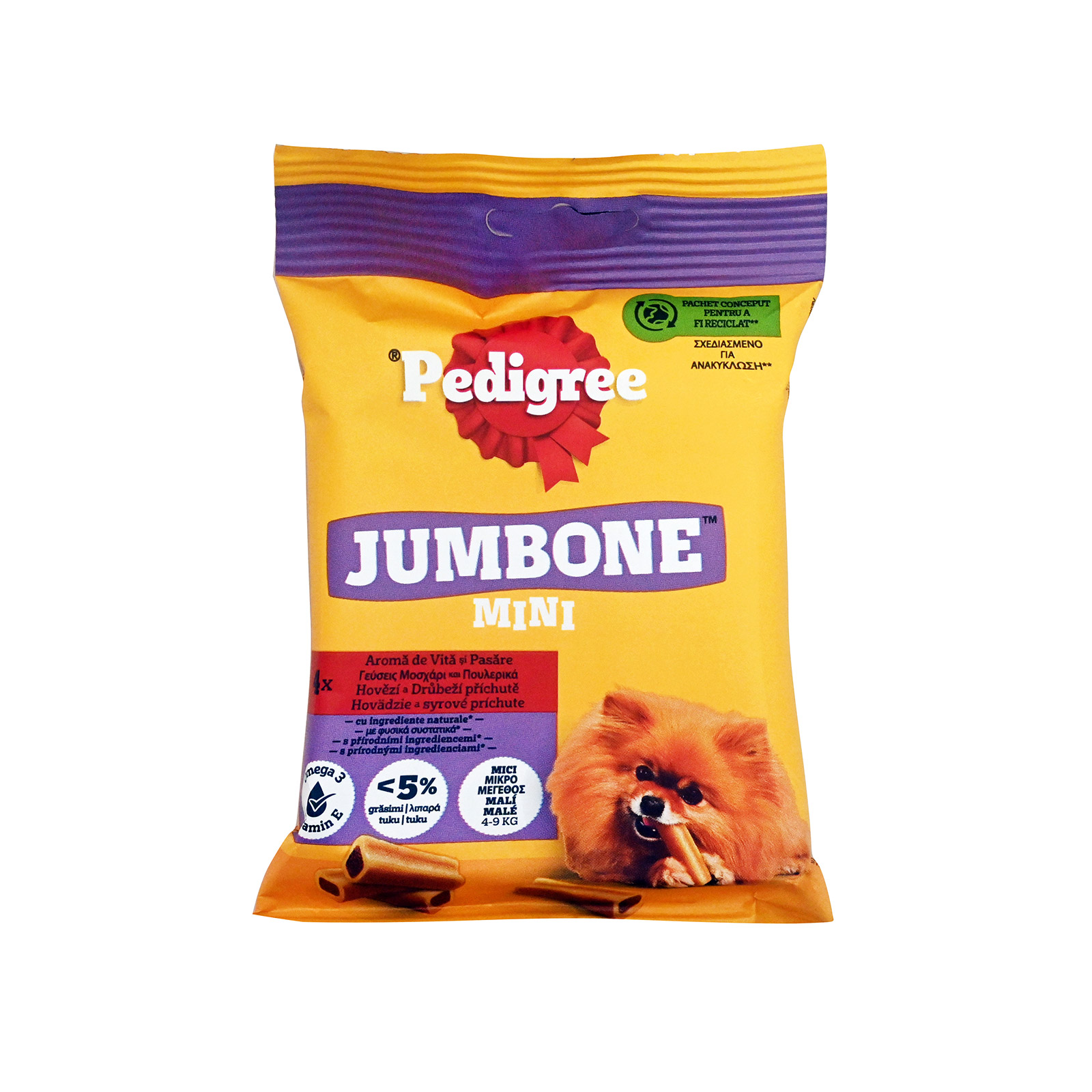 Pedigree Jumbone mini συμπληρωματική τροφή για σκύλους 160g εικόνα 1