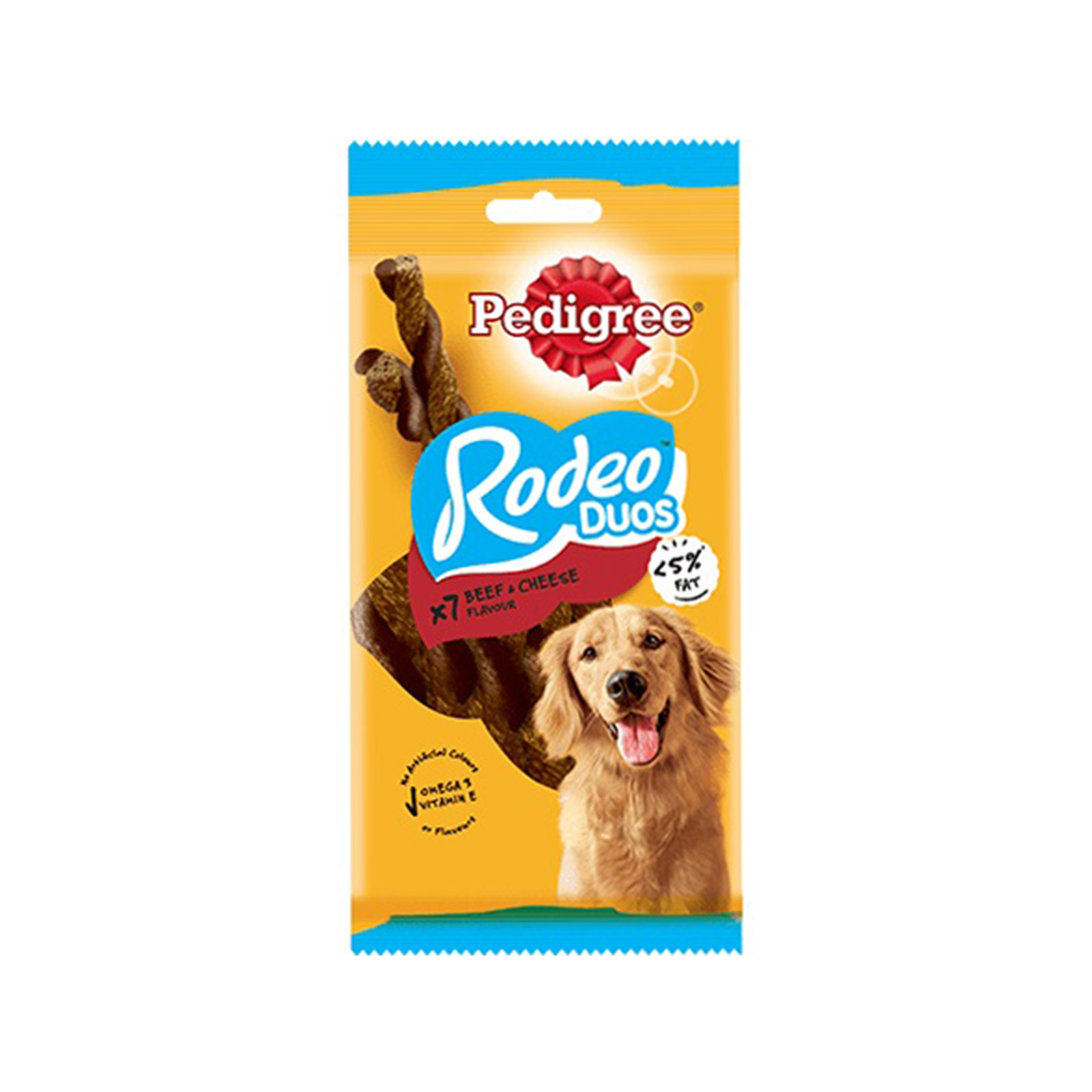 Pedigree Rodeo duos τροφή σκύλου συμπληρωματική στριφτά στικ με μοσχάρι & τυρί 123g εικόνα 1