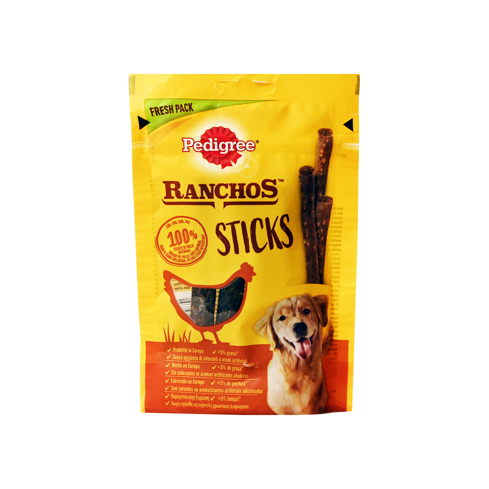 Pedigree Ranchos Sticks dog food supplement chicken 60g image 1