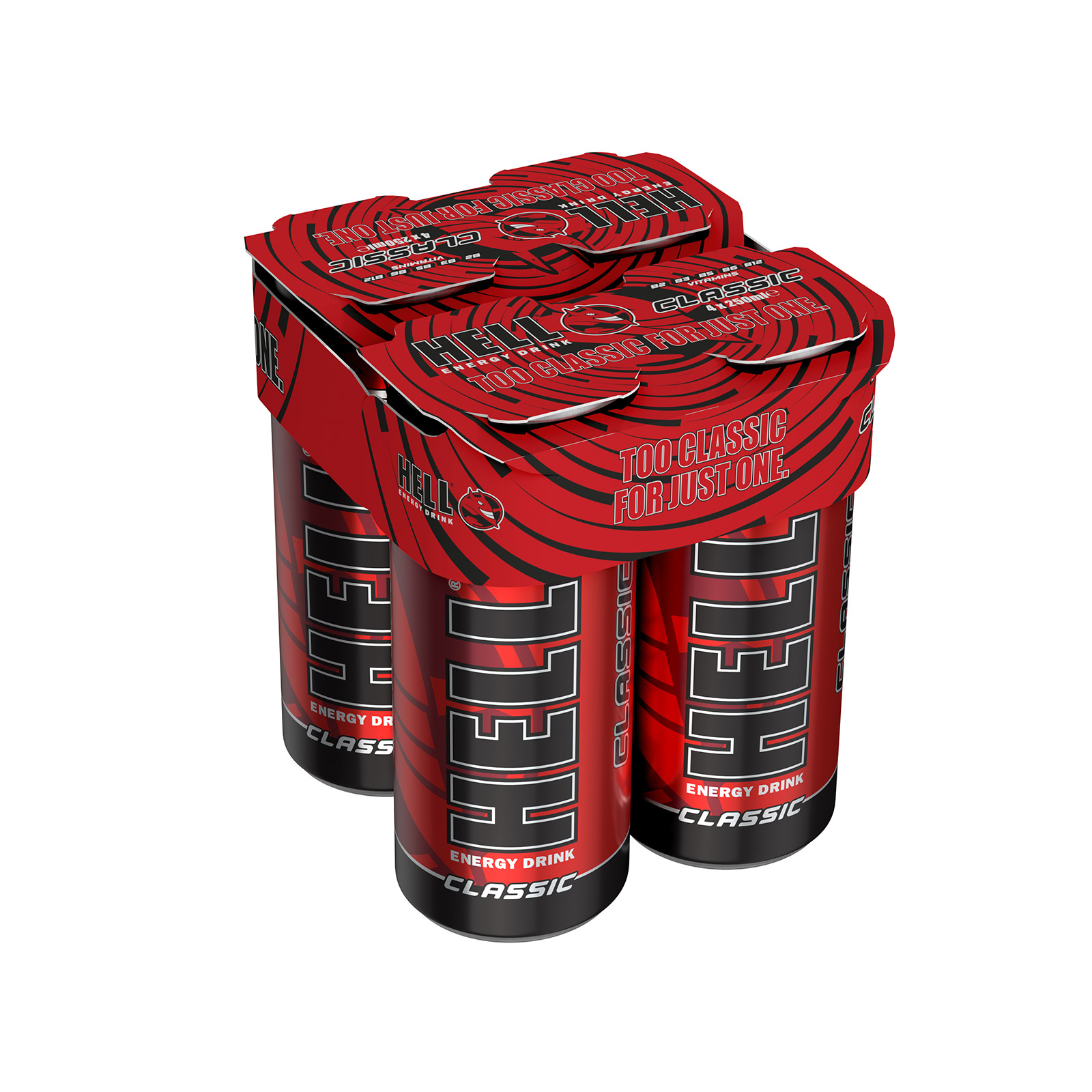 Hell ενεργειακό ποτό 4x250ml εικόνα 1