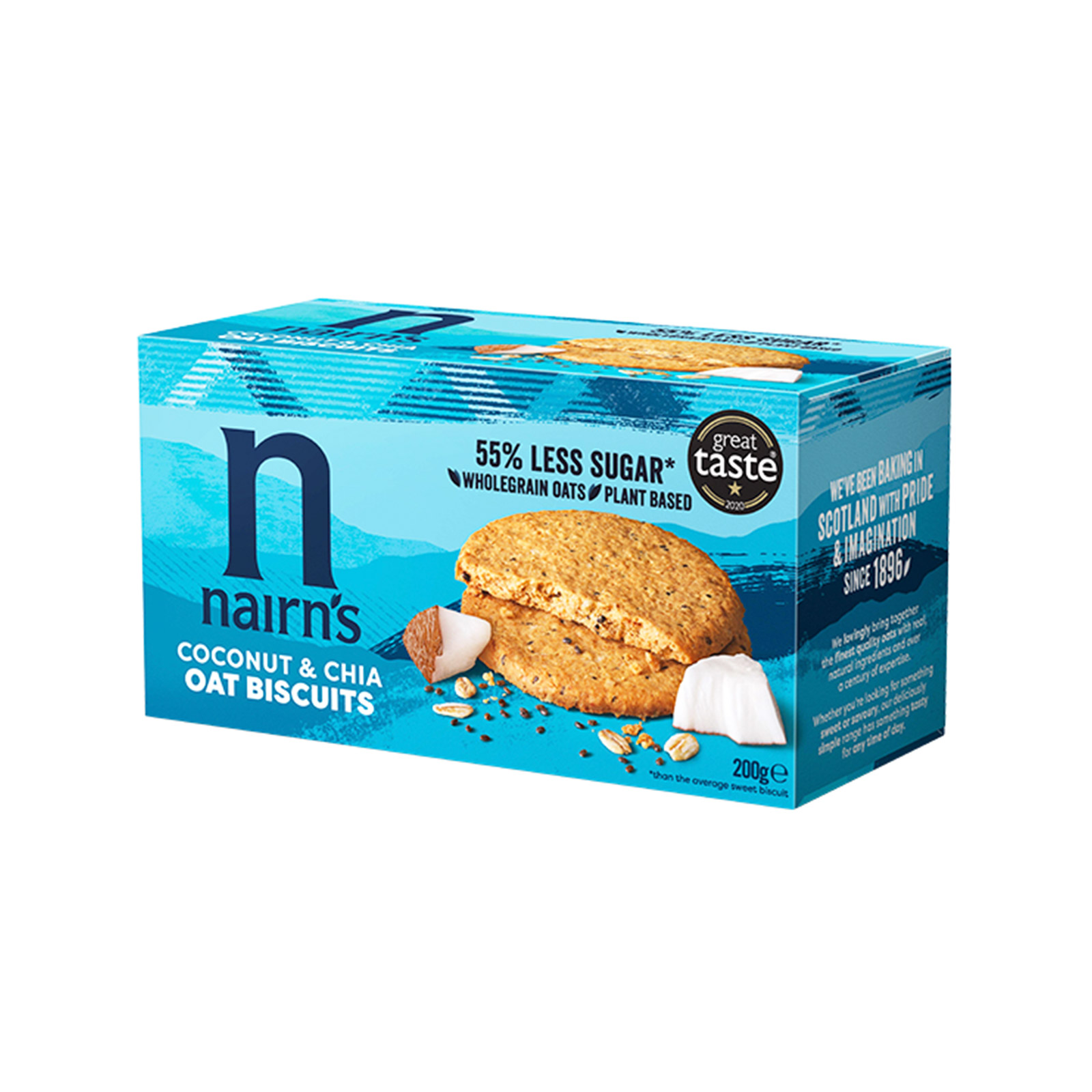 Nairn's oatmeal cookies coconut & chia 200g image 1