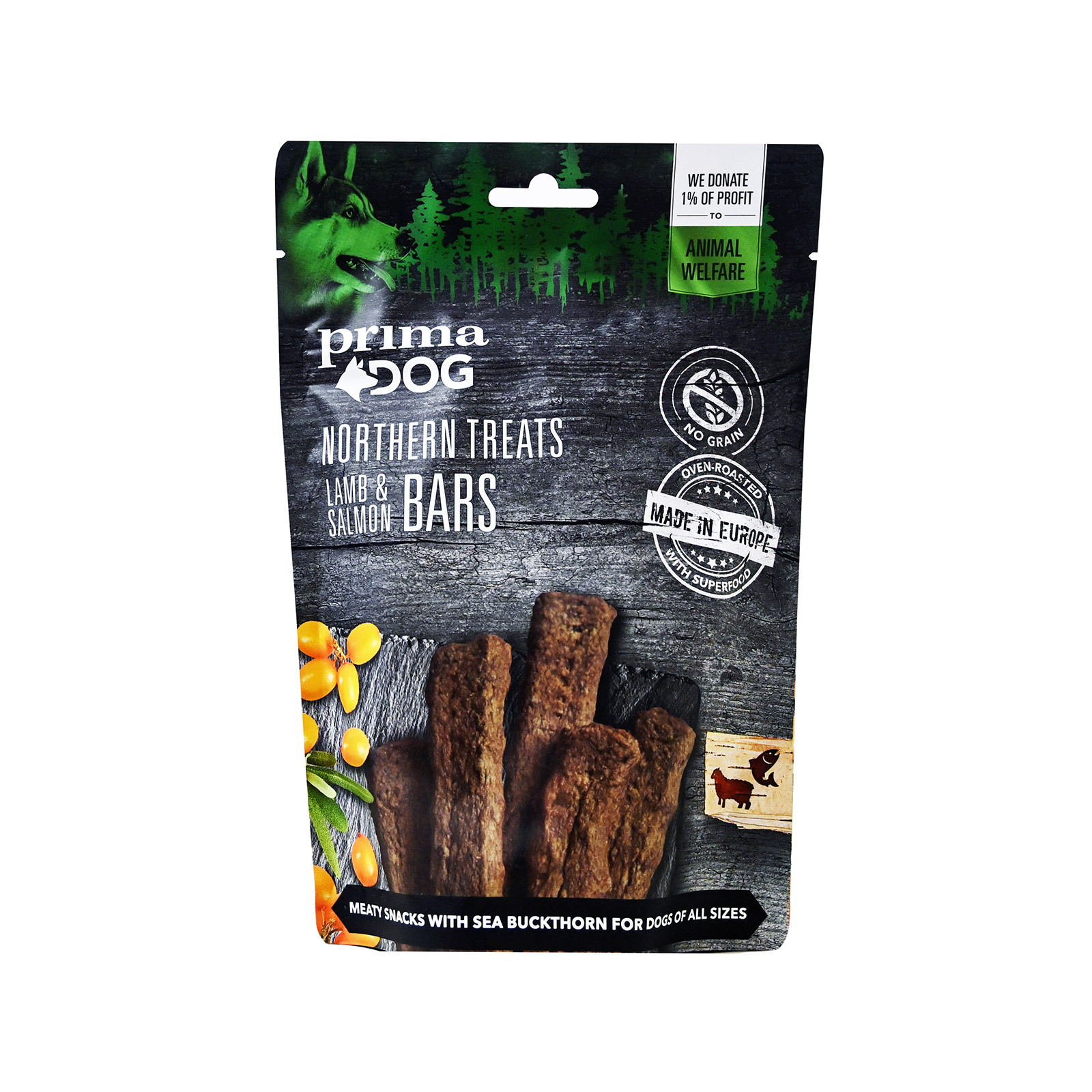 Prima Dog τροφή σκύλου συμπληρωματική με αρνί & σολομό 80g εικόνα 1